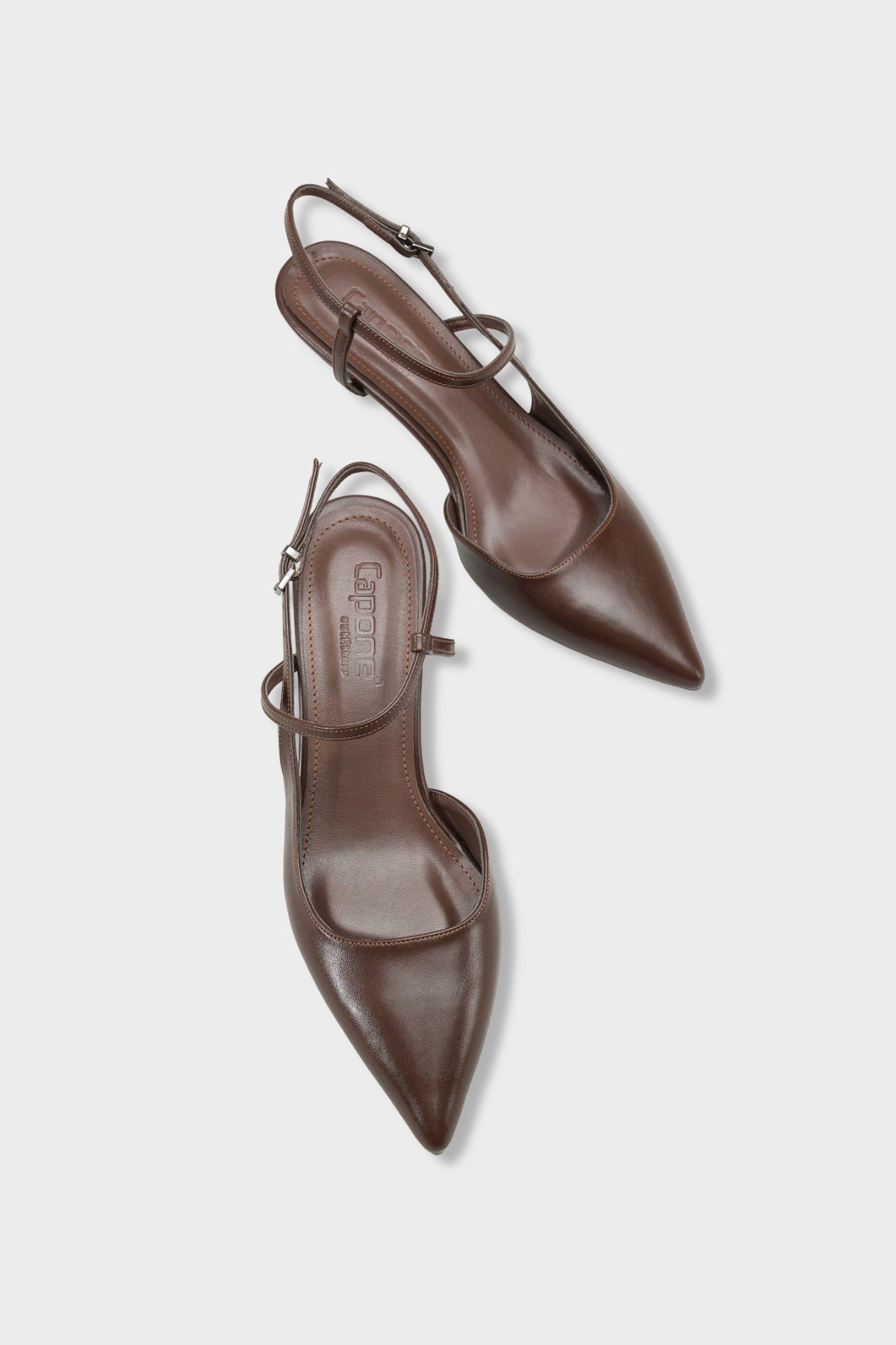 Perla Orta Topuklu Bilekten Bantlı Sivri Burunlu Kadın Ayakkabı