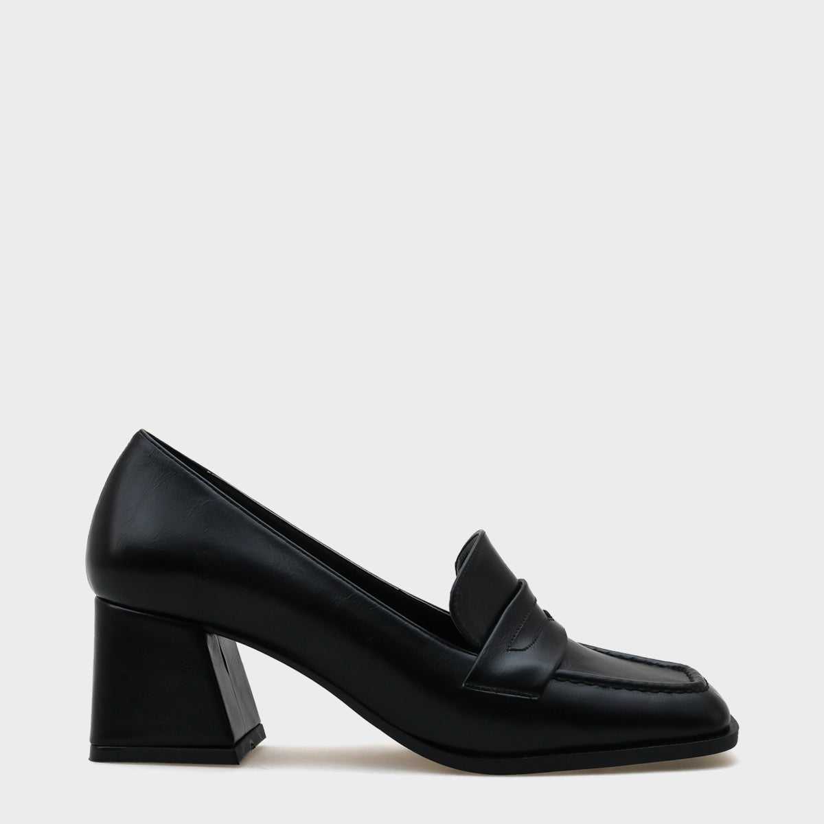 Rachel Küt Burunlu Orta Topuklu Loafer Kadın Ayakkabı
