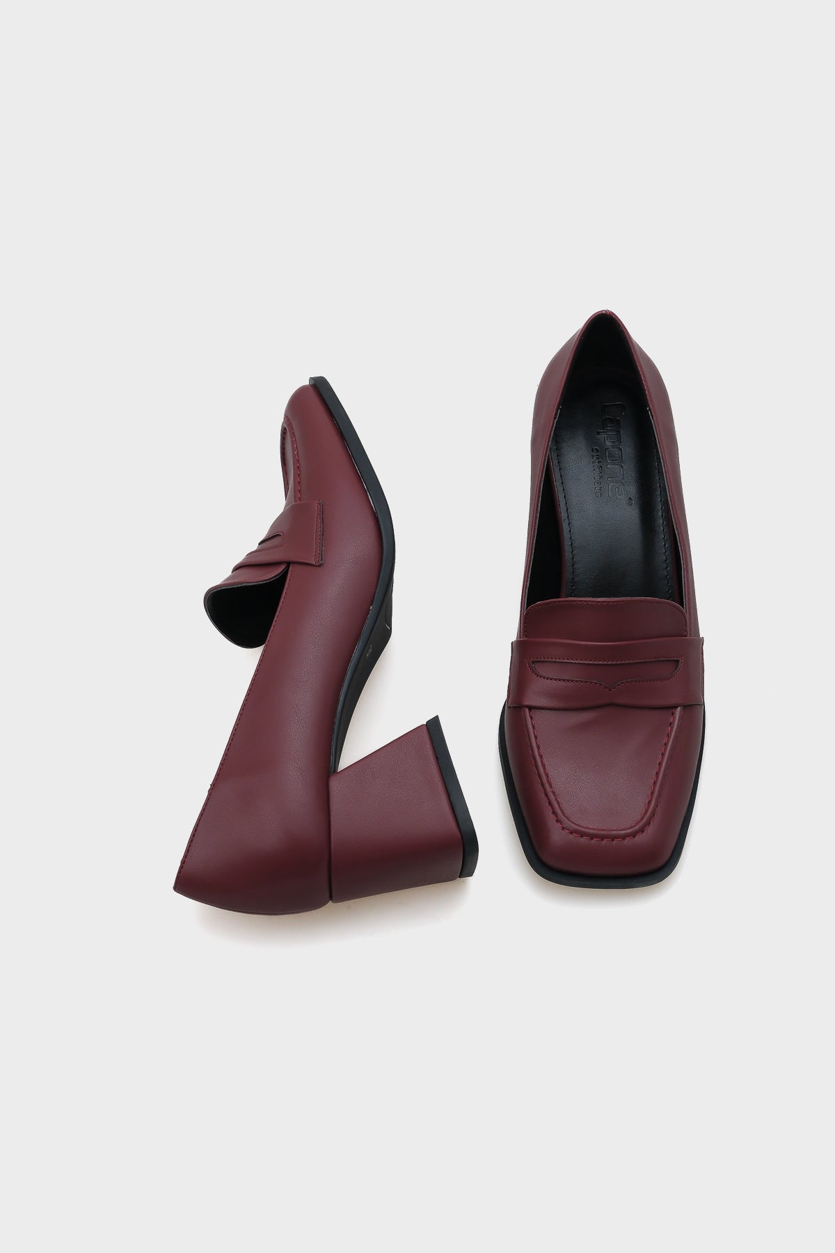 Küt Burunlu Orta Topuklu Loafer Kadın Ayakkabı