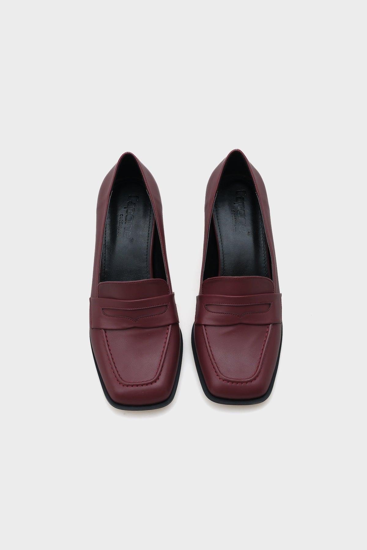 Küt Burunlu Orta Topuklu Loafer Kadın Ayakkabı