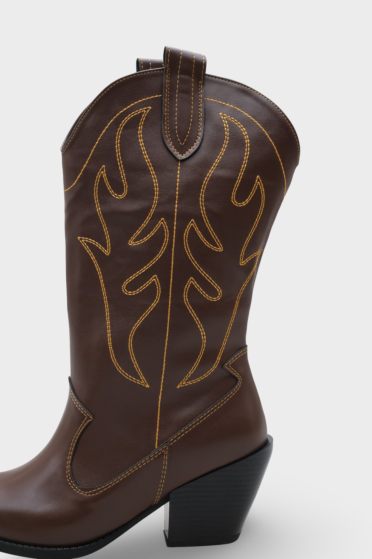 Malina  Sivri Burunlu Nakışlı Kadın Kovboy Çizme