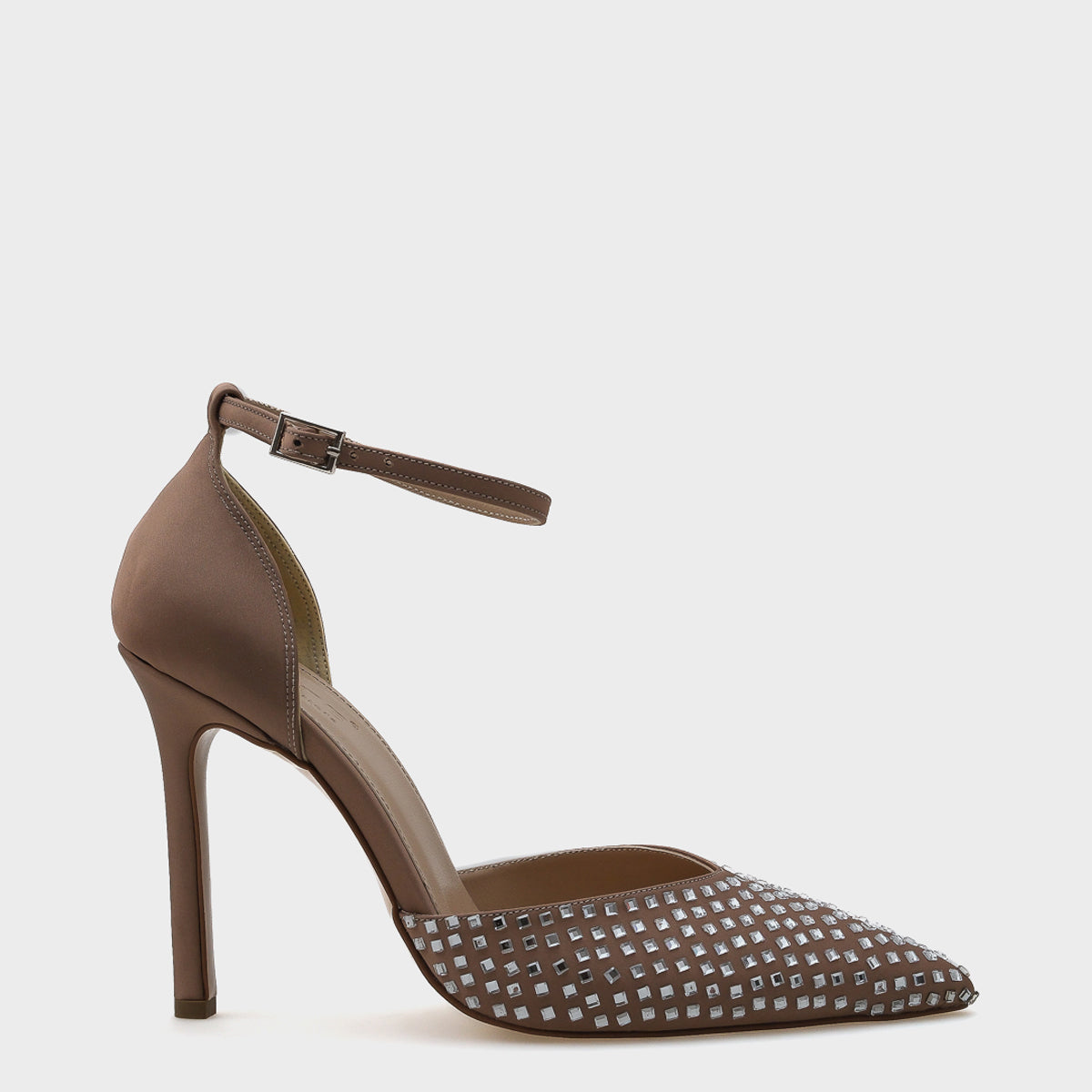 Raine Topuklu Sivri Burunlu Taşlı Bilekten Bantlı Şık Kadın Ayakkabı