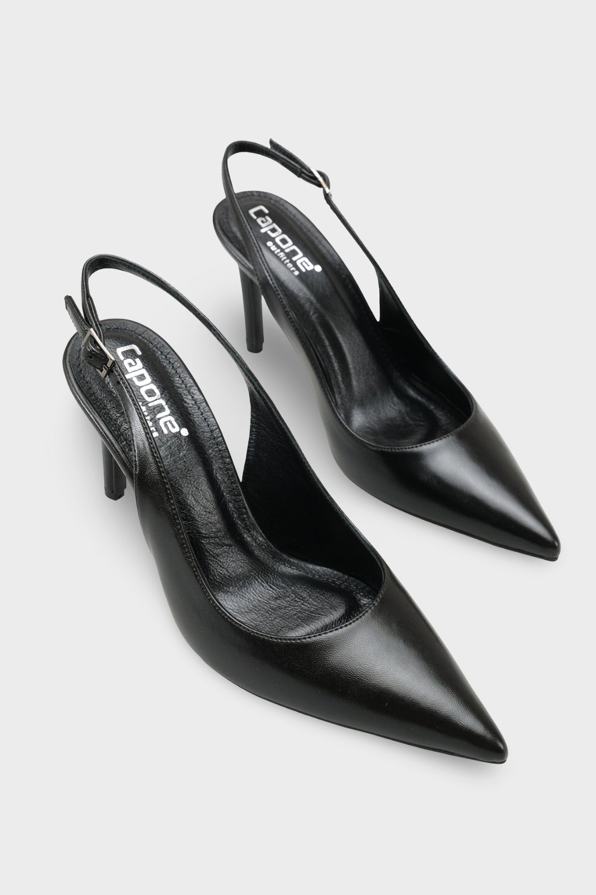 Helsa Hakiki Deri İç Astarlı Topuklu Arkası Açık Kadın Stiletto
