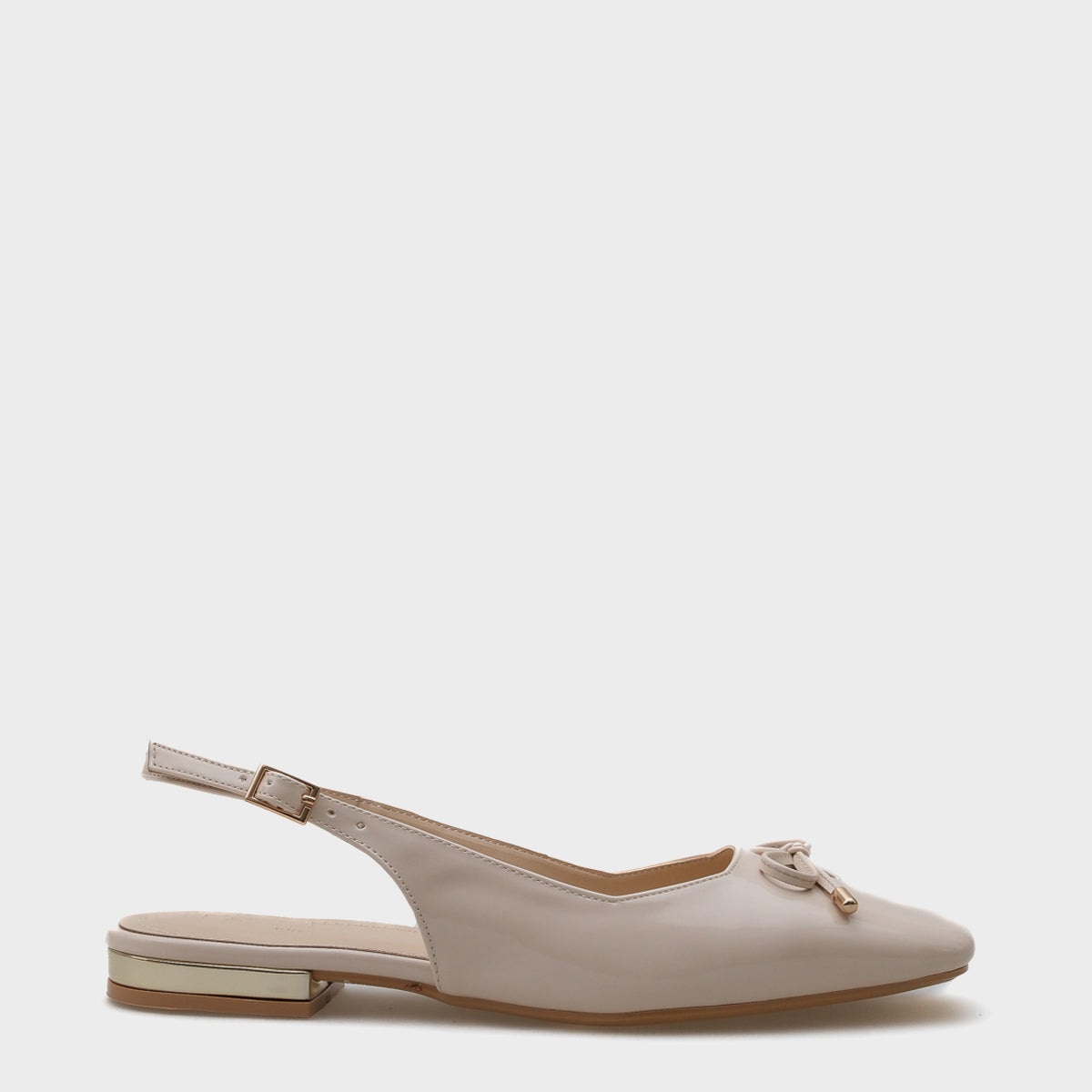 Angela Metal Topuklu Arkası Açık Kadın Babet