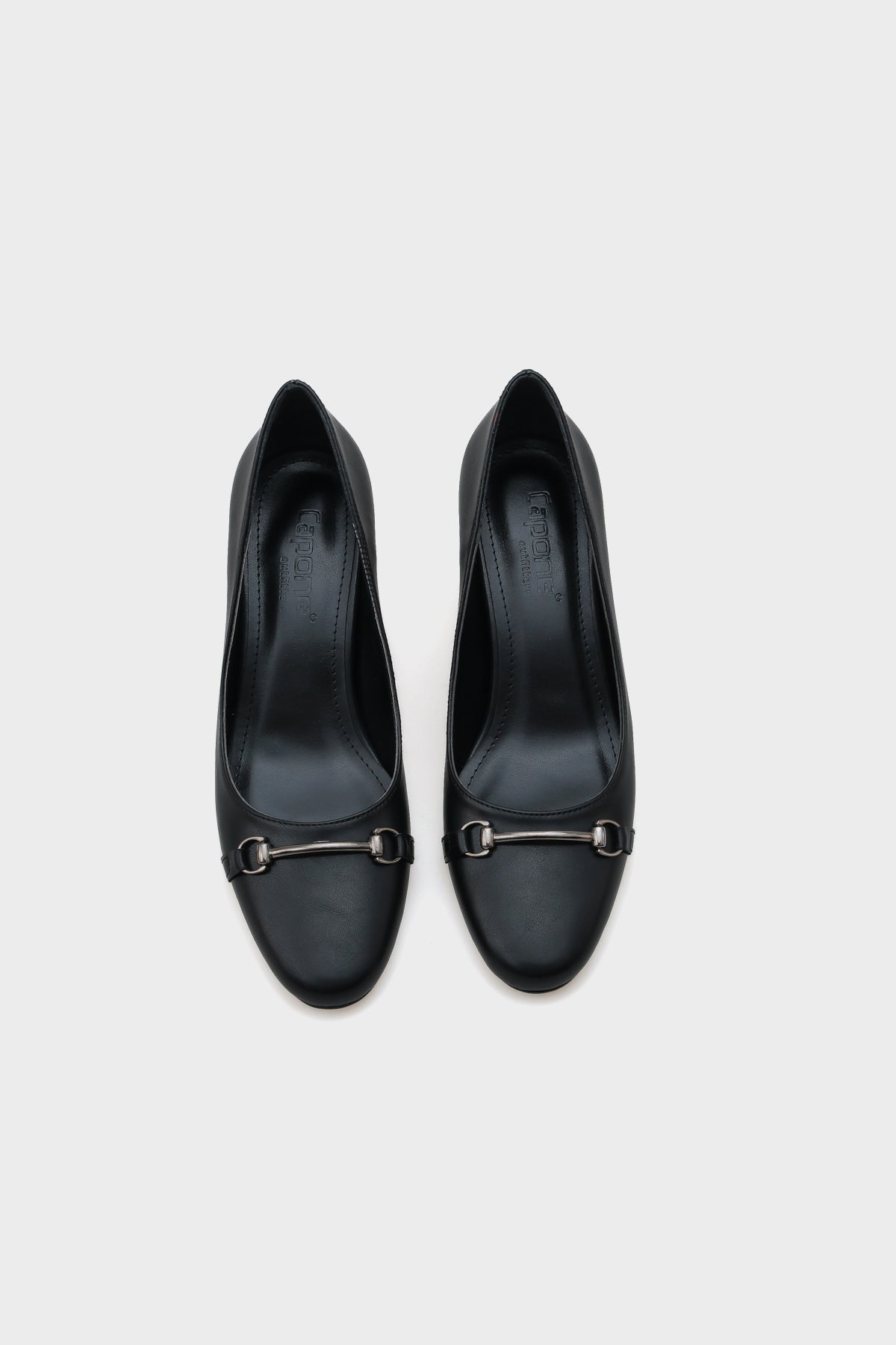 Rayna Yuvarlak Burunlu Orta Topuklu Metal Aksesuarlı Kadın Ayakkabı