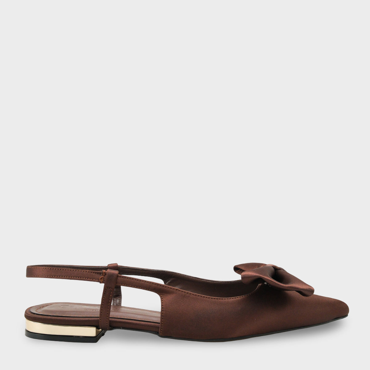 Ania Sivri Burunlu Saten Arkası Açık Kadın Babet