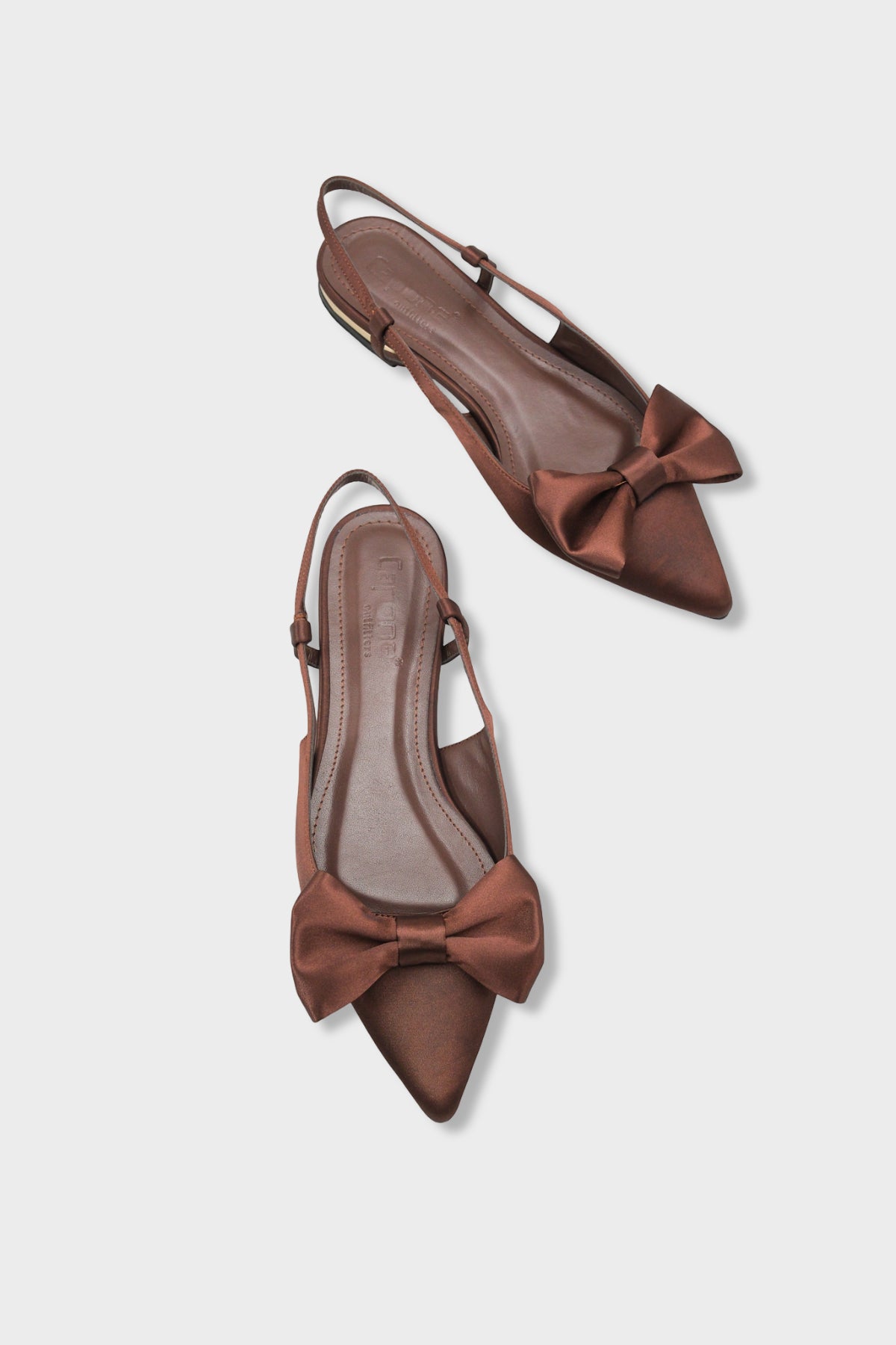 Ania Sivri Burunlu Saten Arkası Açık Kadın Babet