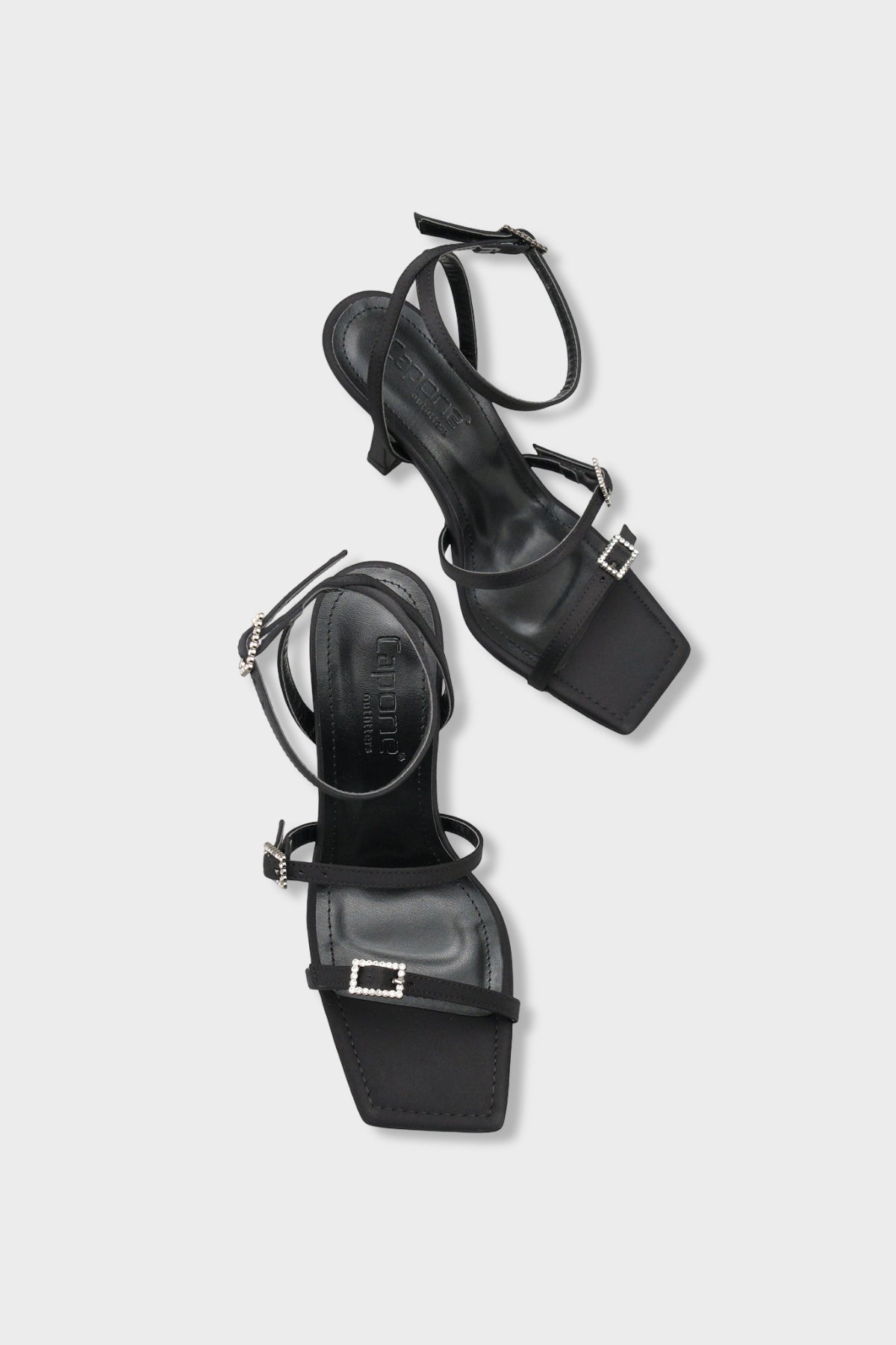 Connie Küt Burunlu Bilekten Bantlı Taşlı Tokalı Orta Topuklu Kadın Ayakkabı