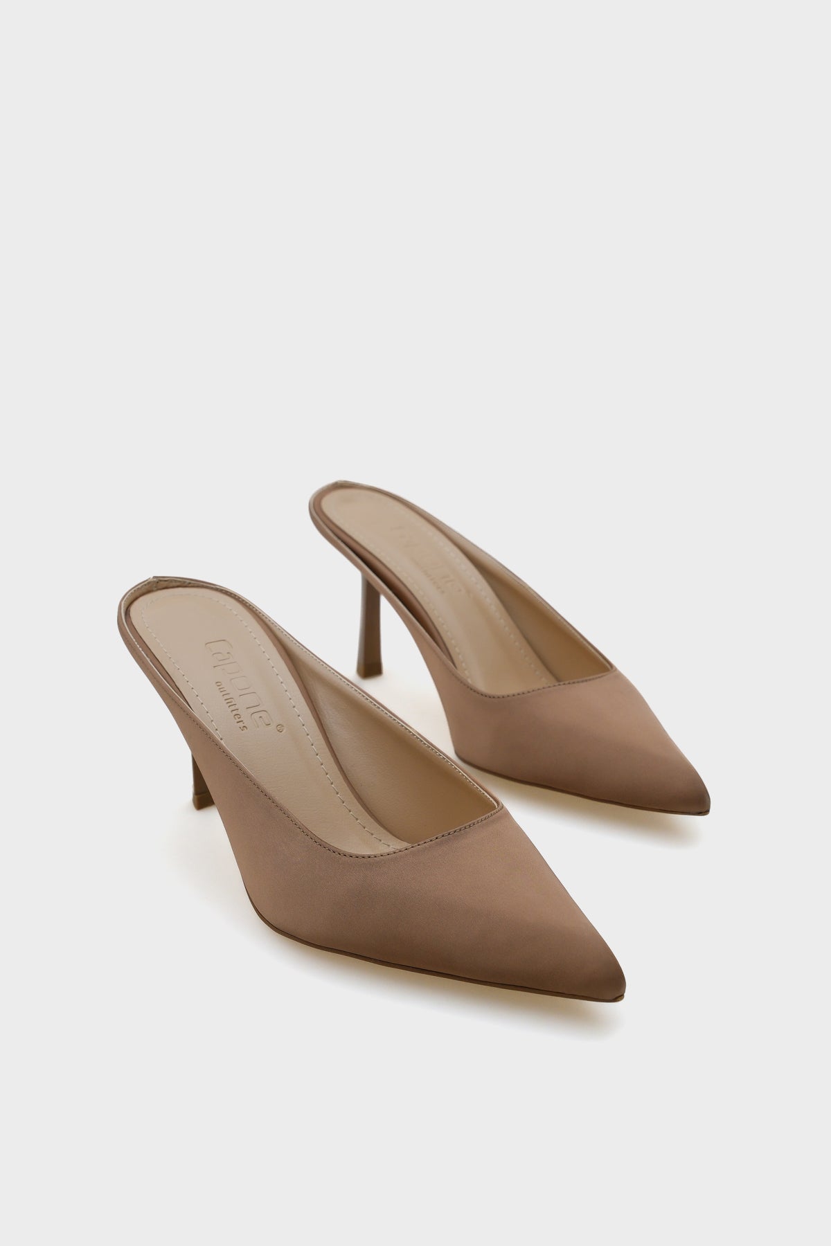 Lynda Sivri Burnu Kapalı Saten Kadın Terlik