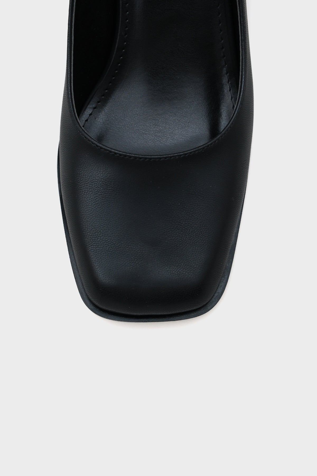 Cilt Küt Burunlu Mary Jane Orta Topuklu Kadın Ayakkabı