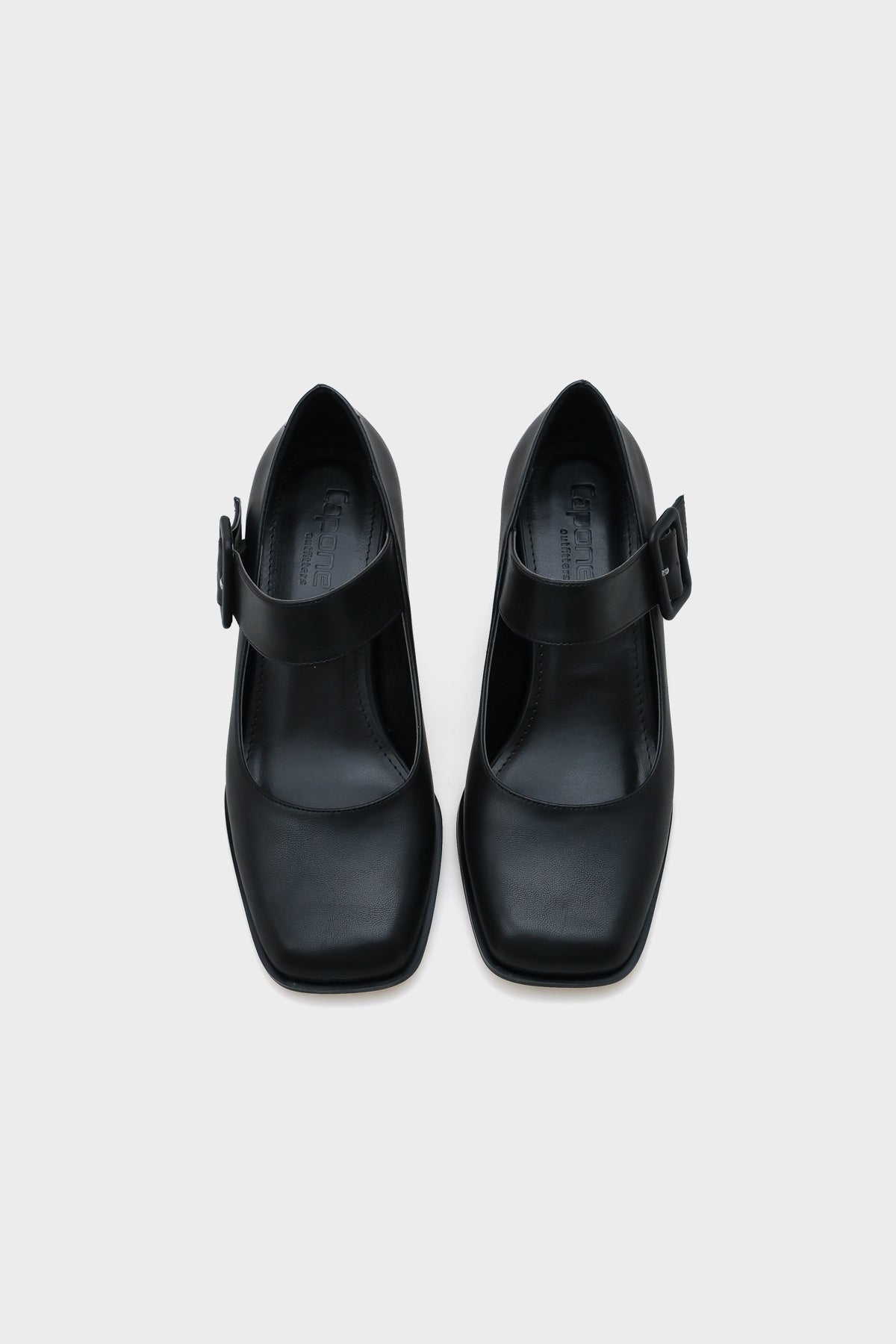 Cilt Küt Burunlu Mary Jane Orta Topuklu Kadın Ayakkabı