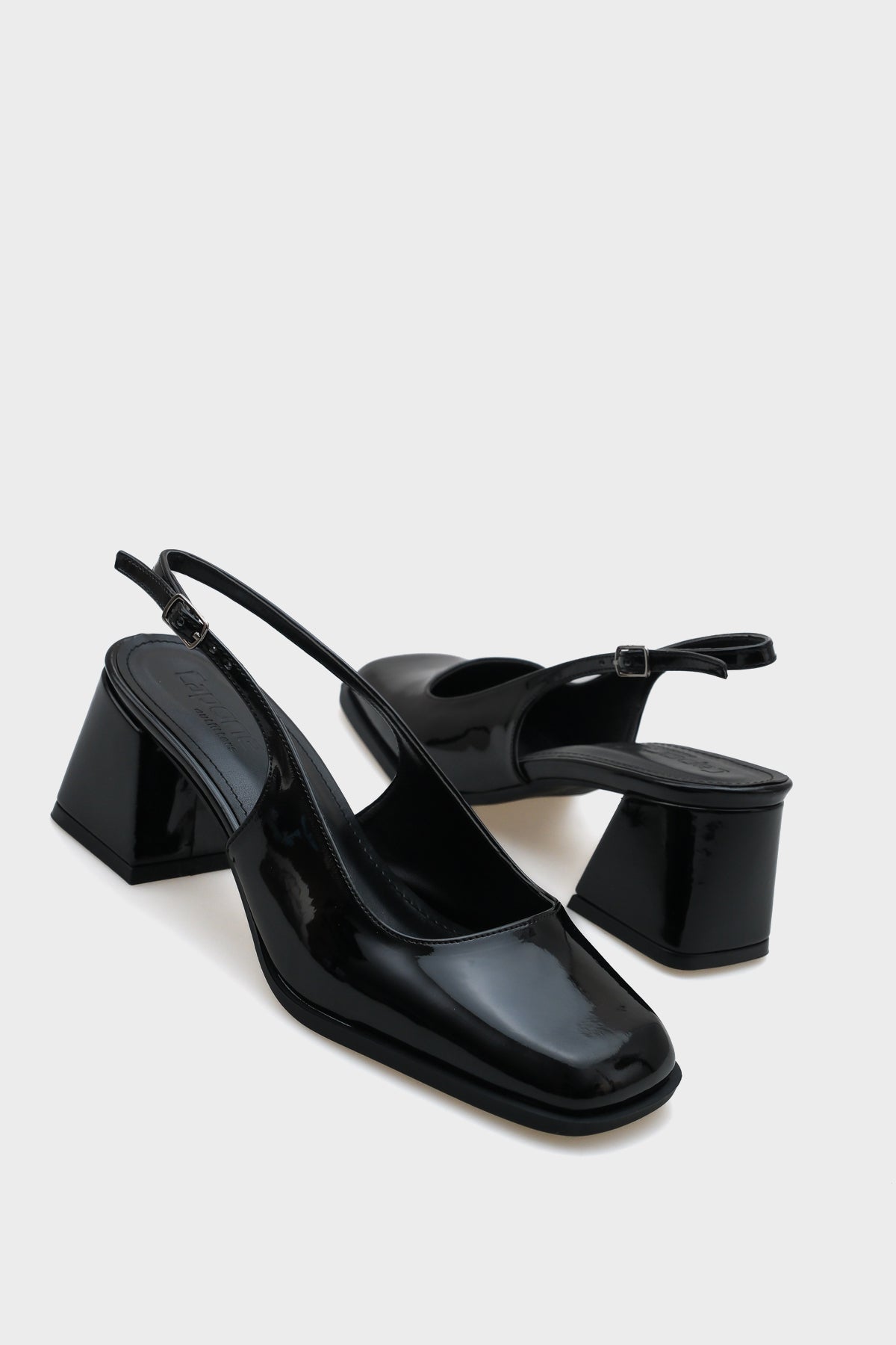 Rora Küt Burunlu Kalın Topuklu Arkası Açık Kadın Ayakkabı