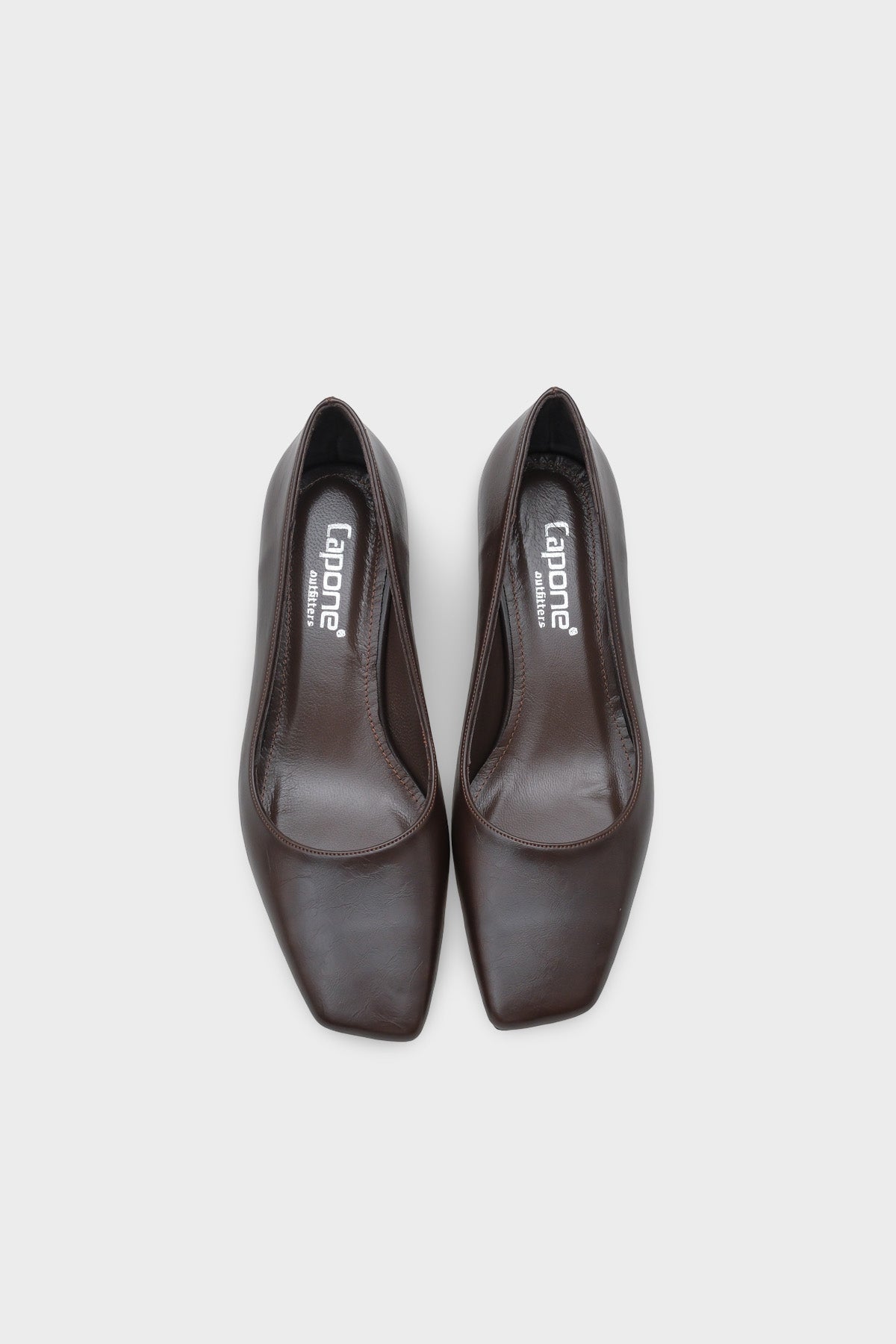 Janie Orta Boy Topuklu Küt Burunlu Hakiki Deri Astarlı Kadın Ayakkabı