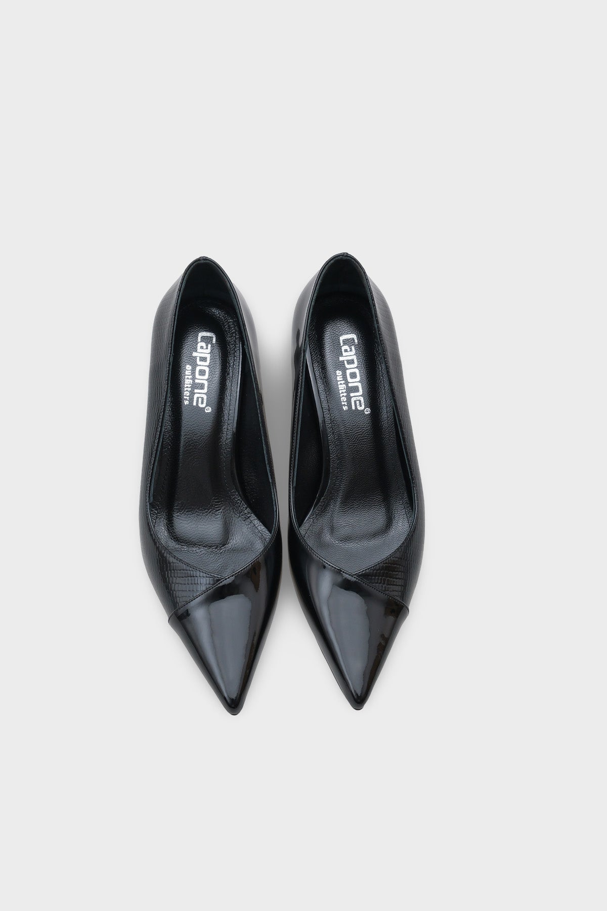 Brianne Orta Topuklu Bantlı Yılan Baskılı Hakiki Deri Astarlı Stiletto