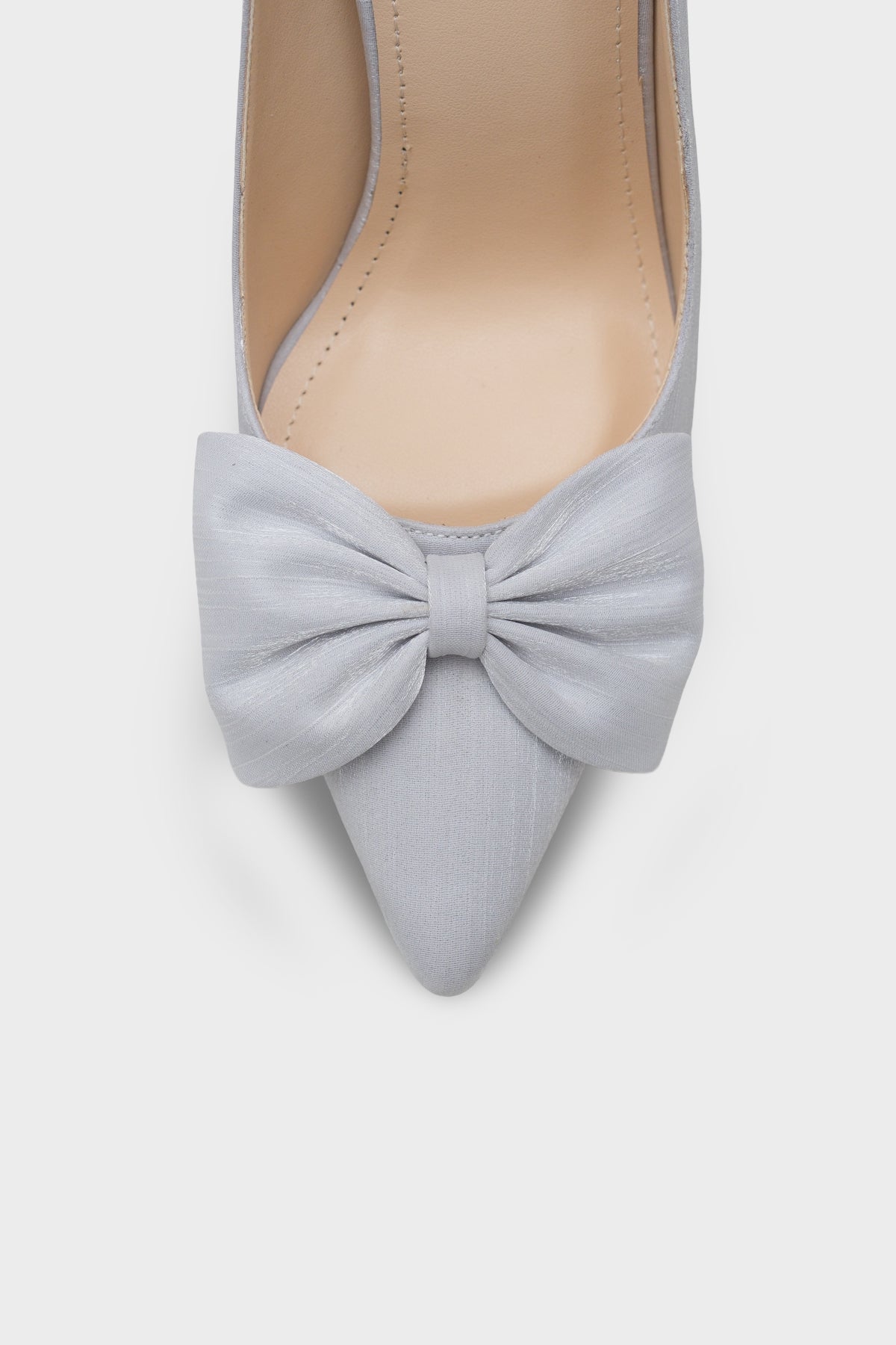 Trace Yüksek Topuklu Fiyonklu Saten Kadın Şık Abiye Ayakkabı