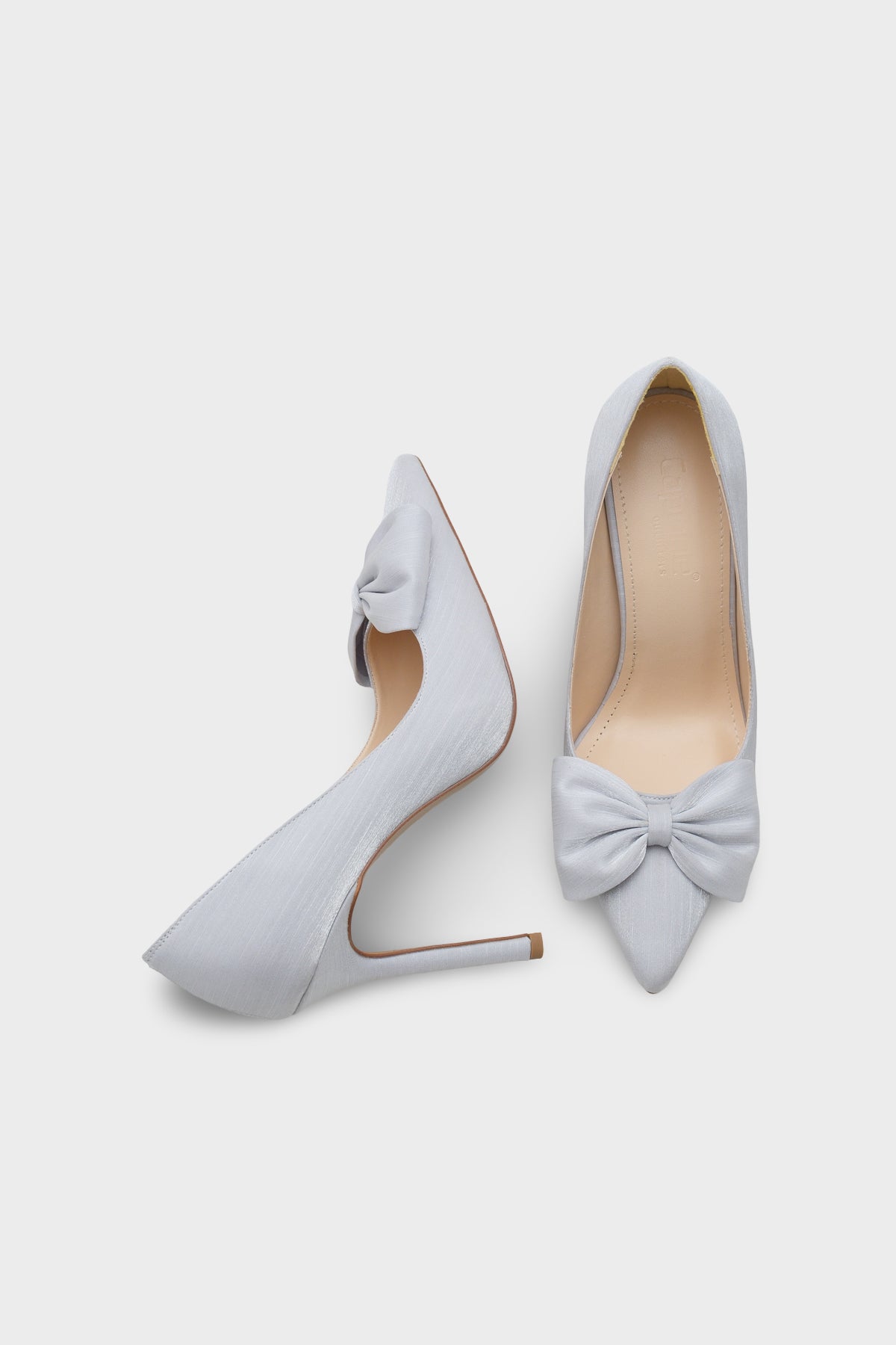 Trace Yüksek Topuklu Fiyonklu Saten Kadın Şık Abiye Ayakkabı