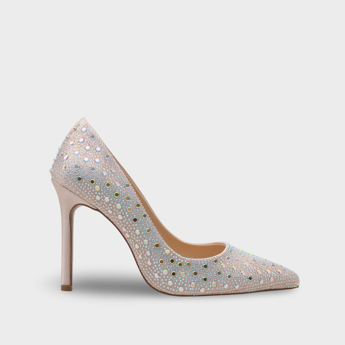 Lillian Taşlı Yüksek Topuklu Saten Şık Stiletto