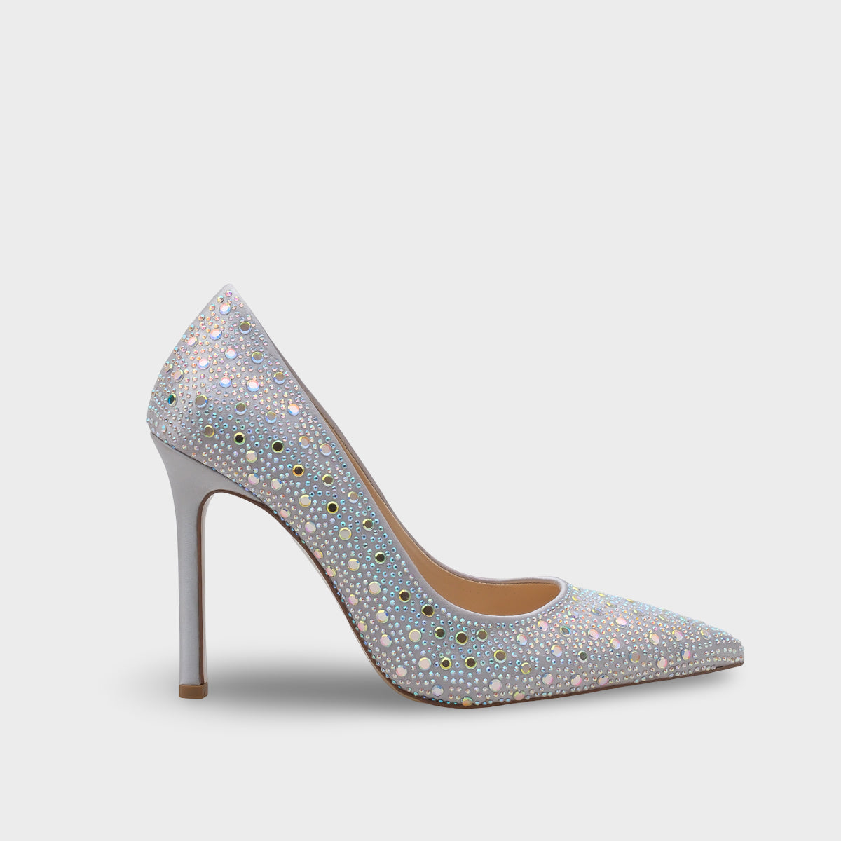 Lillian Taşlı Yüksek Topuklu Saten Şık Stiletto
