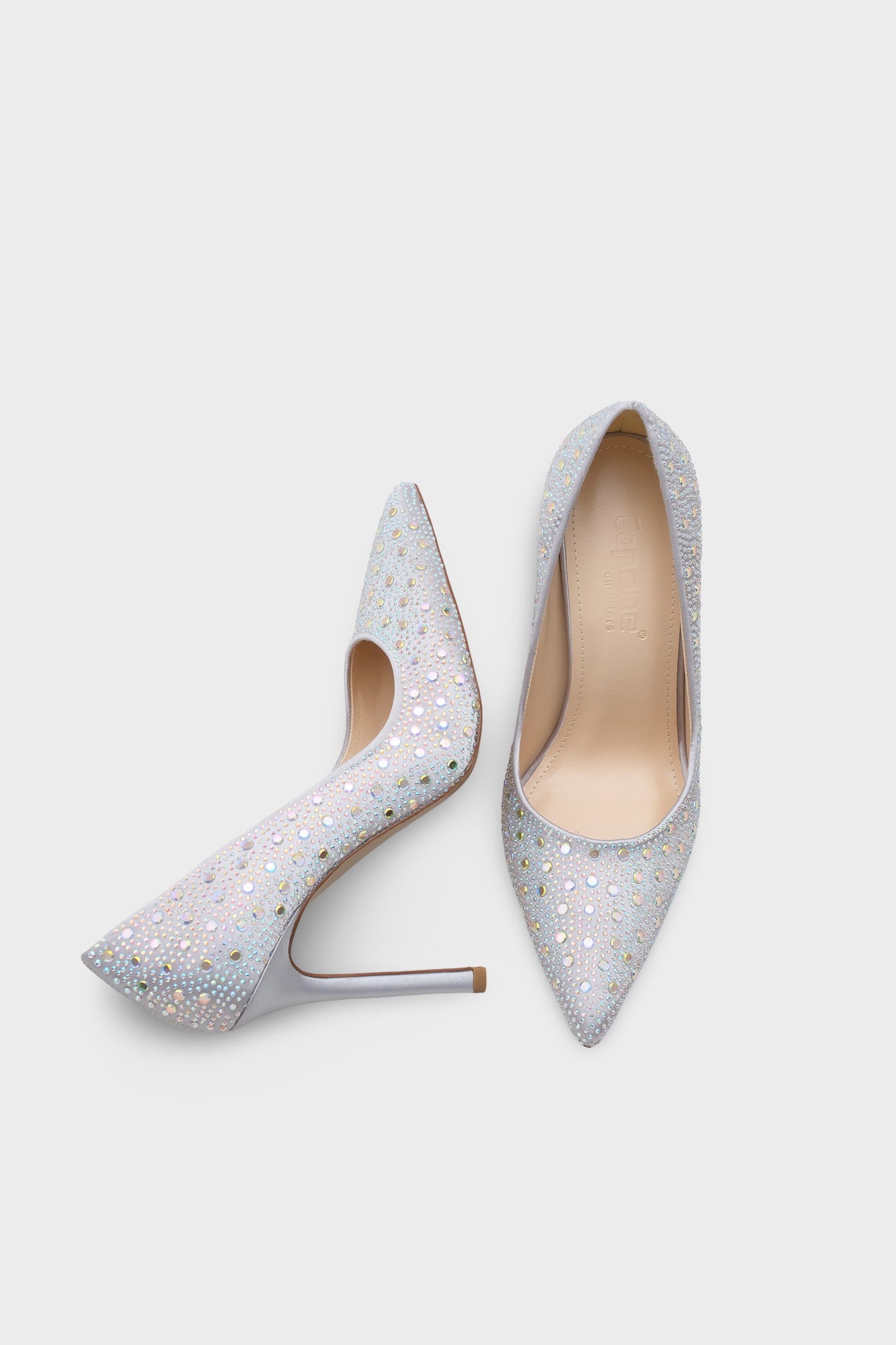 Lillian Taşlı Yüksek Topuklu Saten Şık Stiletto