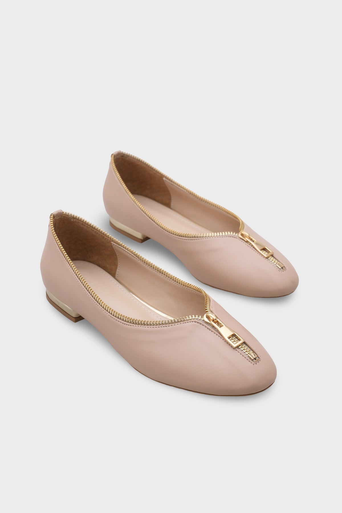 Laurella Kısa Topuklu Fermuarlı Kadın Babet