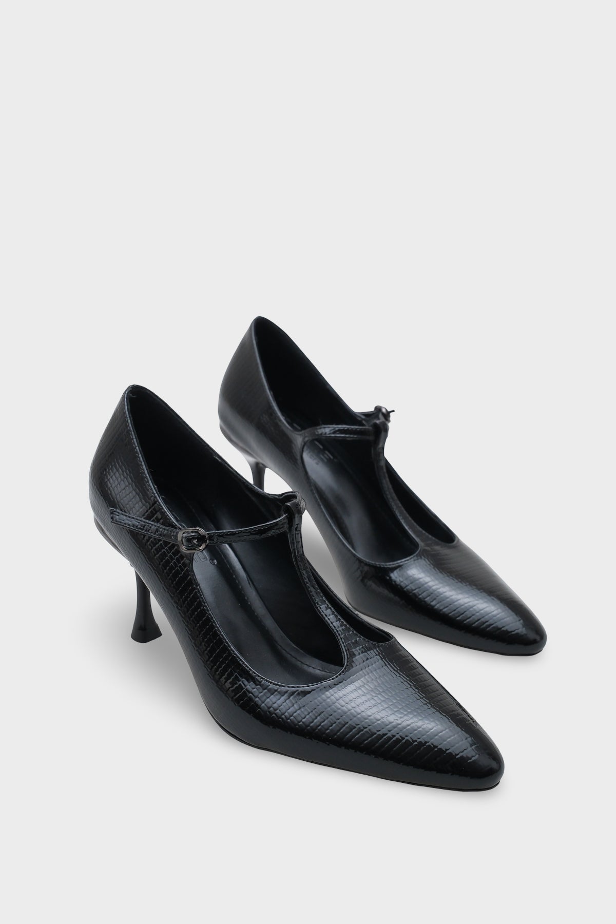 Laurel  Orta Topuklu Bantlı Yılan Baskılı Kadın Ayakkabı