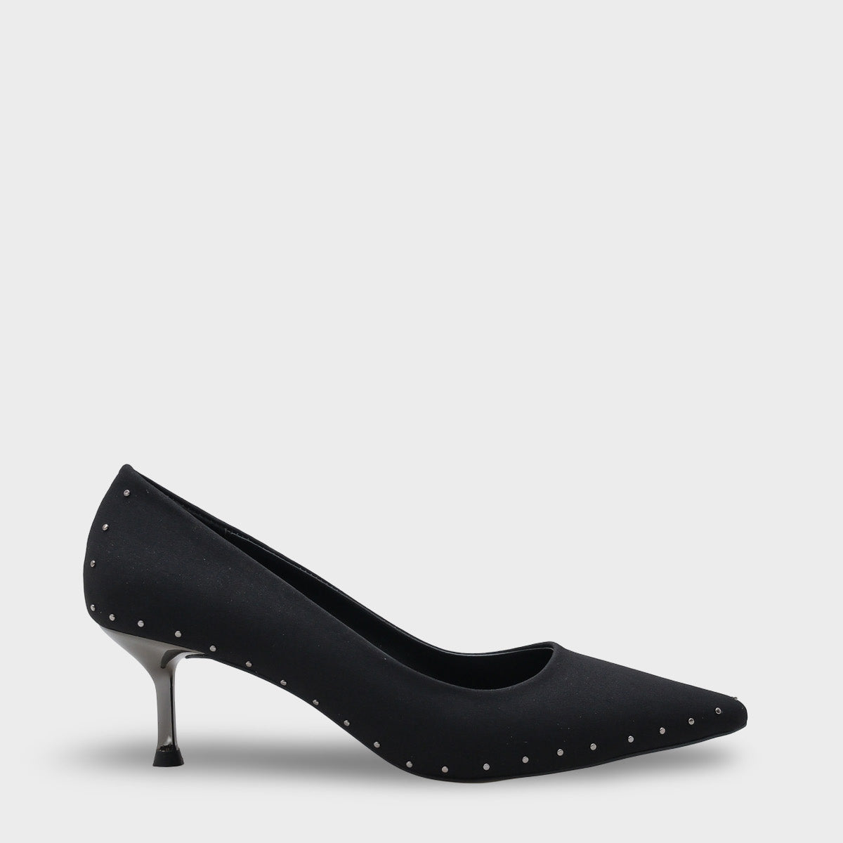 Anny  Sivri Burunlu Metal Aksesuarlı Metal Topuklu Stiletto