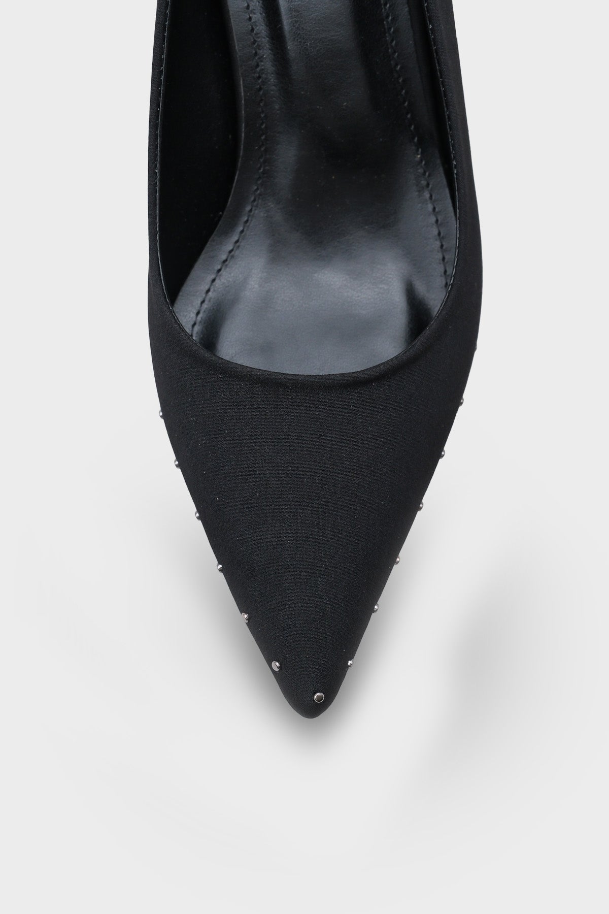 Anny  Sivri Burunlu Metal Aksesuarlı Metal Topuklu Stiletto