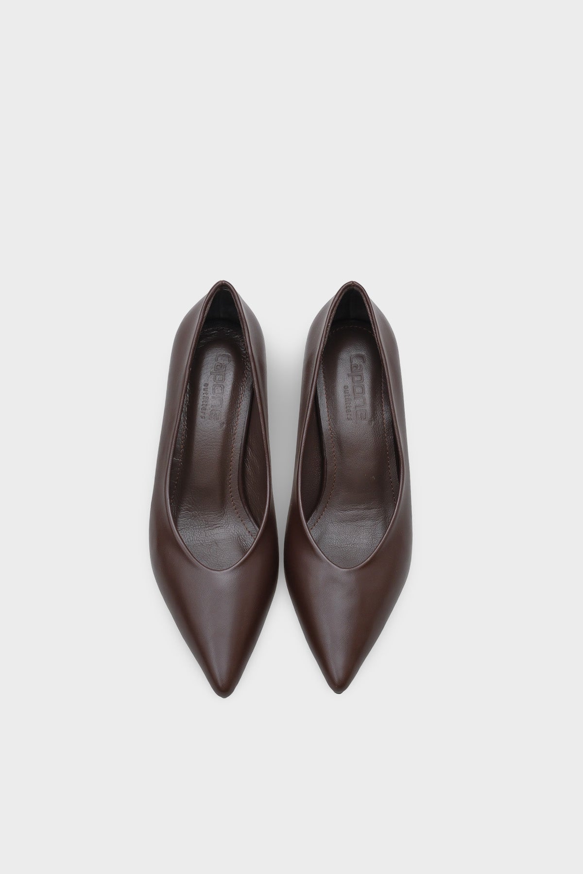 Merle Sivri Burunlu Hakiki Deri Astarlı Stiletto