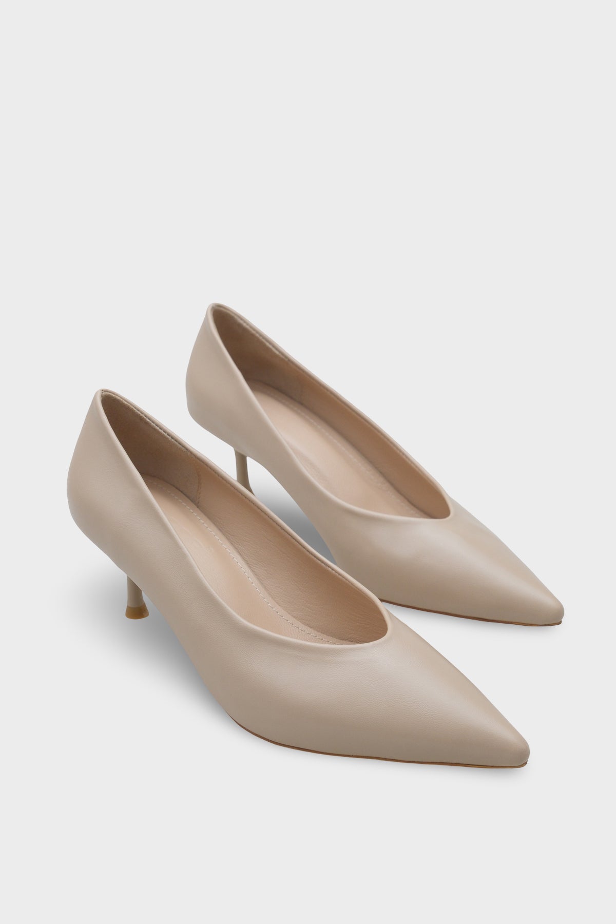 Merle Sivri Burunlu Hakiki Deri Astarlı Stiletto