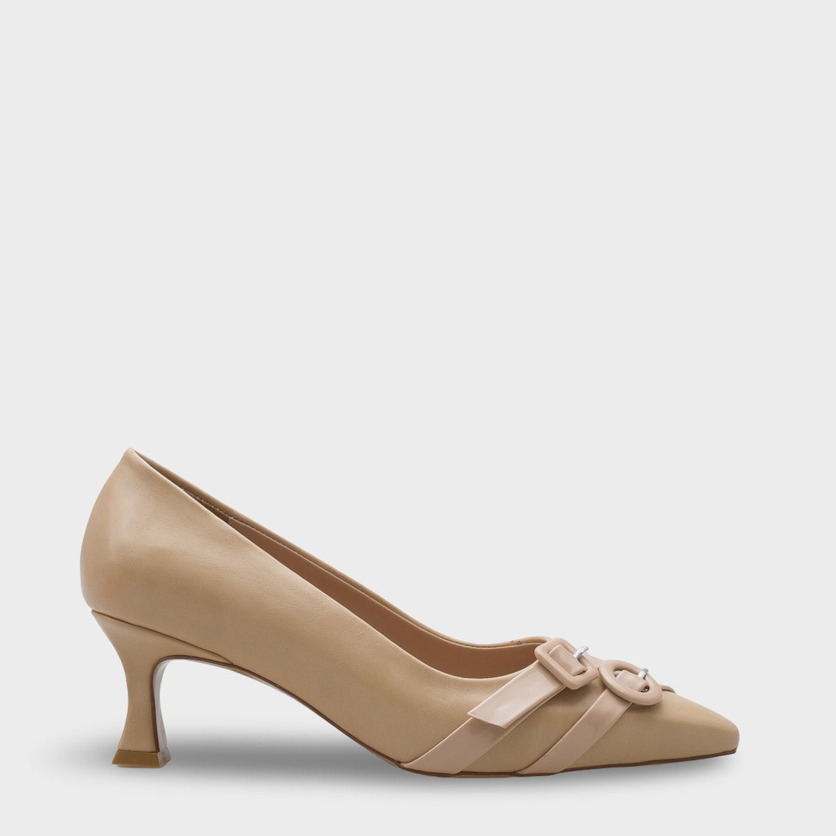 Mirabel Sivri Burunlu Tokalı Orta Topuklu Kadın Ayakkabı