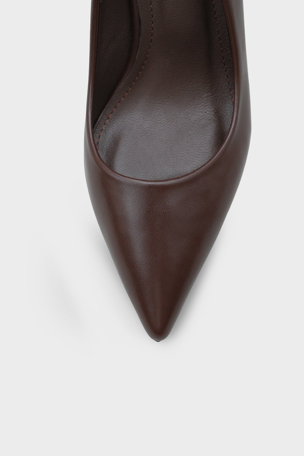 Rhonda Orta Topuklu Günlük Şık Astar Hakiki Deri Stiletto