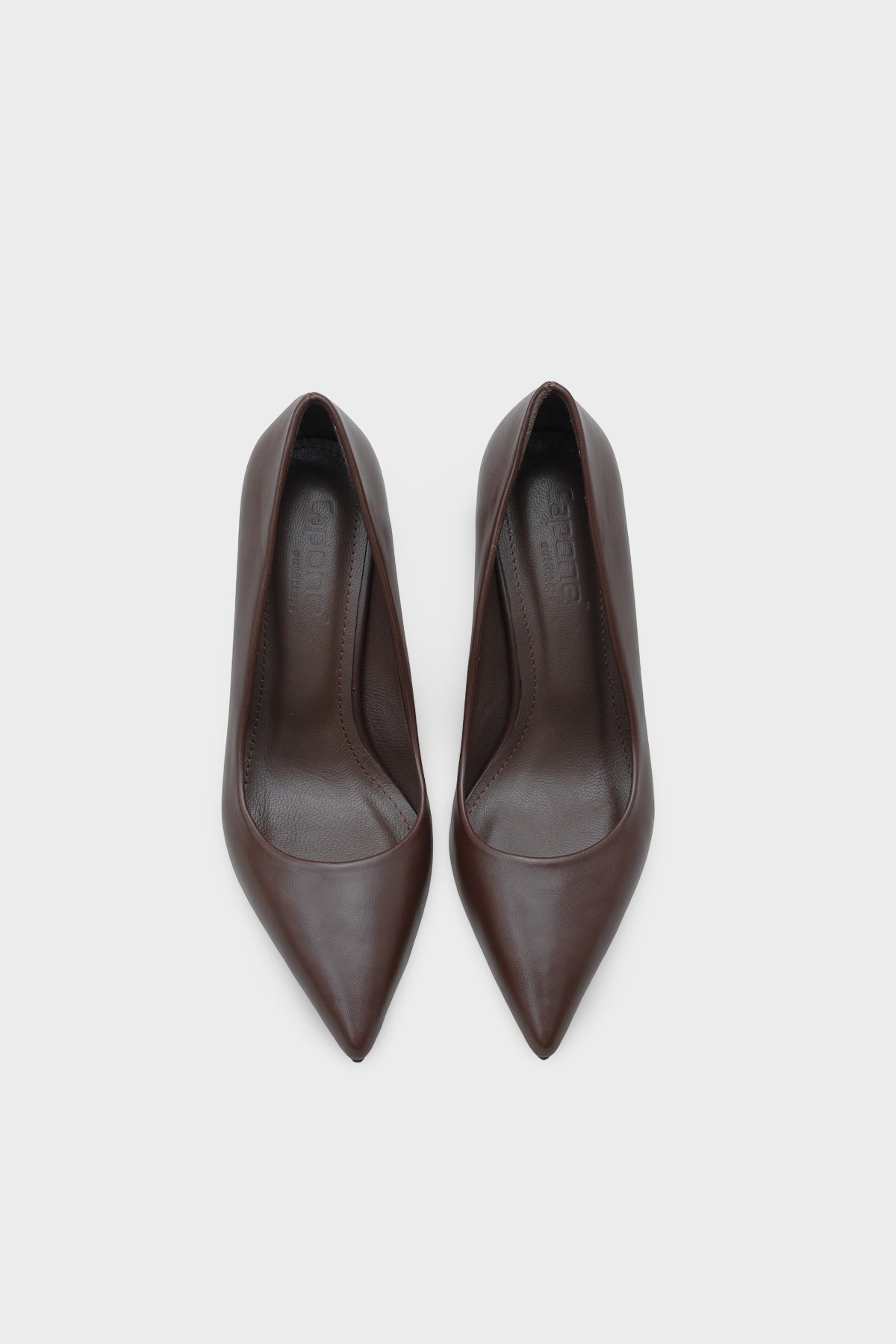 Rhonda Orta Topuklu Günlük Şık Astar Hakiki Deri Stiletto