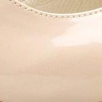 Ramonda Hakiki Deri Astarlı Sivri Burunlu Orta Topuklu Rugan Görünümlü Arkası Açık Kadın Ayakkabı