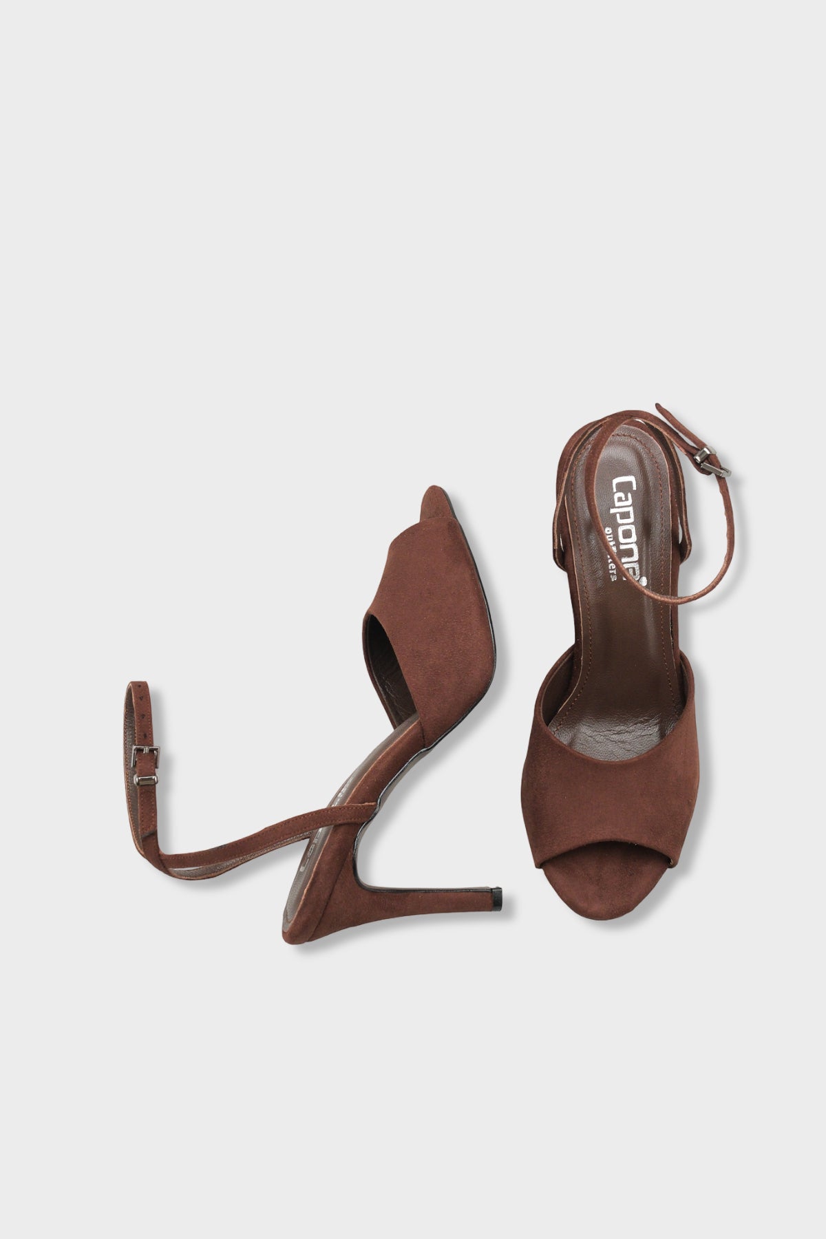 Kenna Hakiki Deri Astarlı Yuvarlak Burunlu Orta Topuklu Bilekten Bantlı Süet Görünümlü Kadın Ayakkab