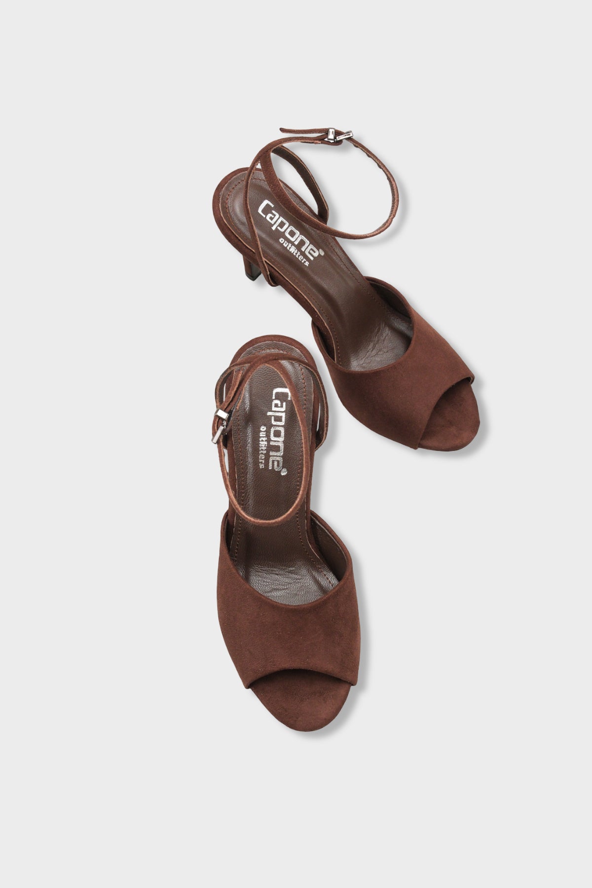 Kenna Hakiki Deri Astarlı Yuvarlak Burunlu Orta Topuklu Bilekten Bantlı Süet Görünümlü Kadın Ayakkab