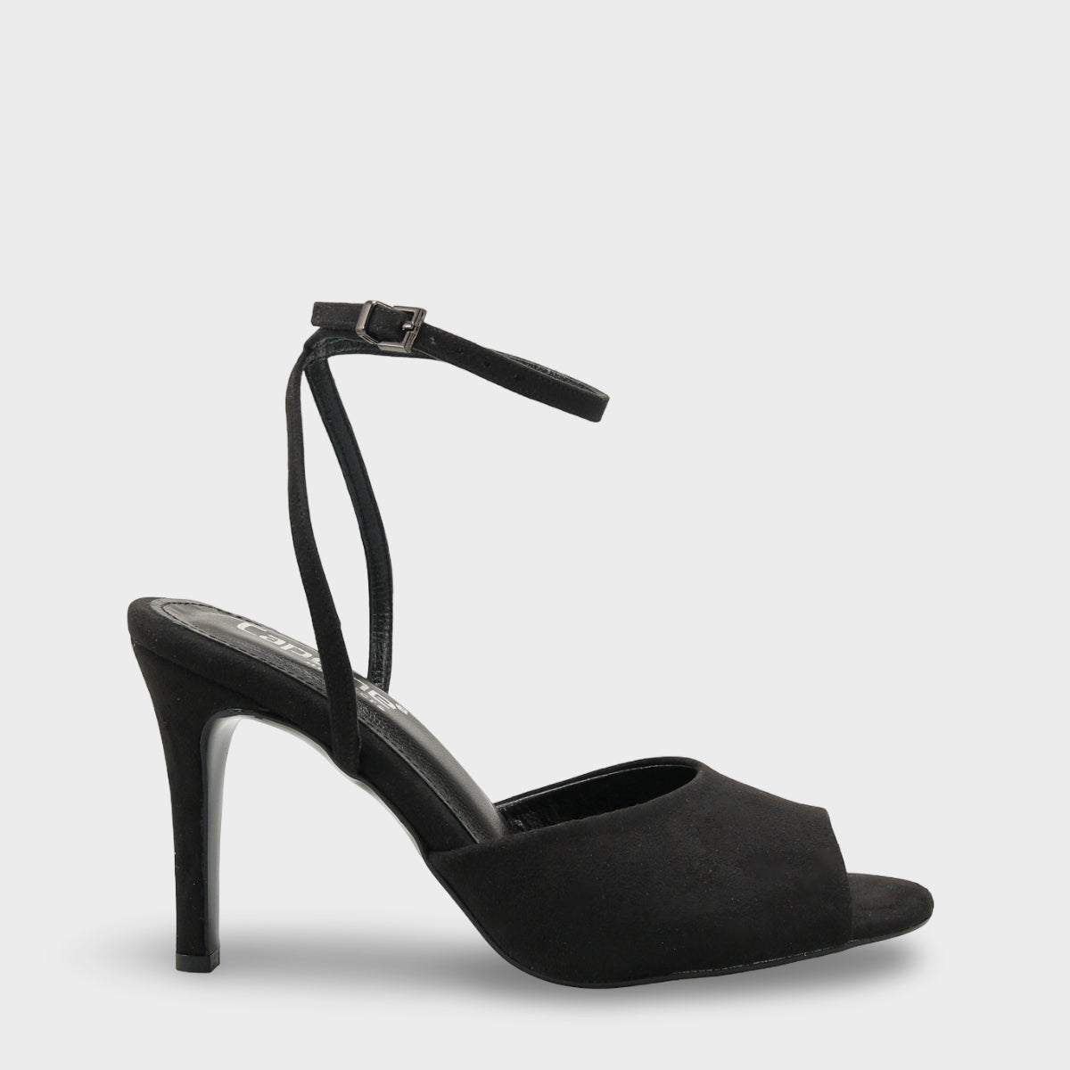 Kenna Hakiki Deri Astarlı Yuvarlak Burunlu Orta Topuklu Bilekten Bantlı Süet Görünümlü Kadın Ayakkab