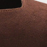 Phelia Hakiki Deri Astarlı Sivri Burunlu Orta Kalın Topuklu Süet Görünümlü Arkası Açık Kadın Ayakkab