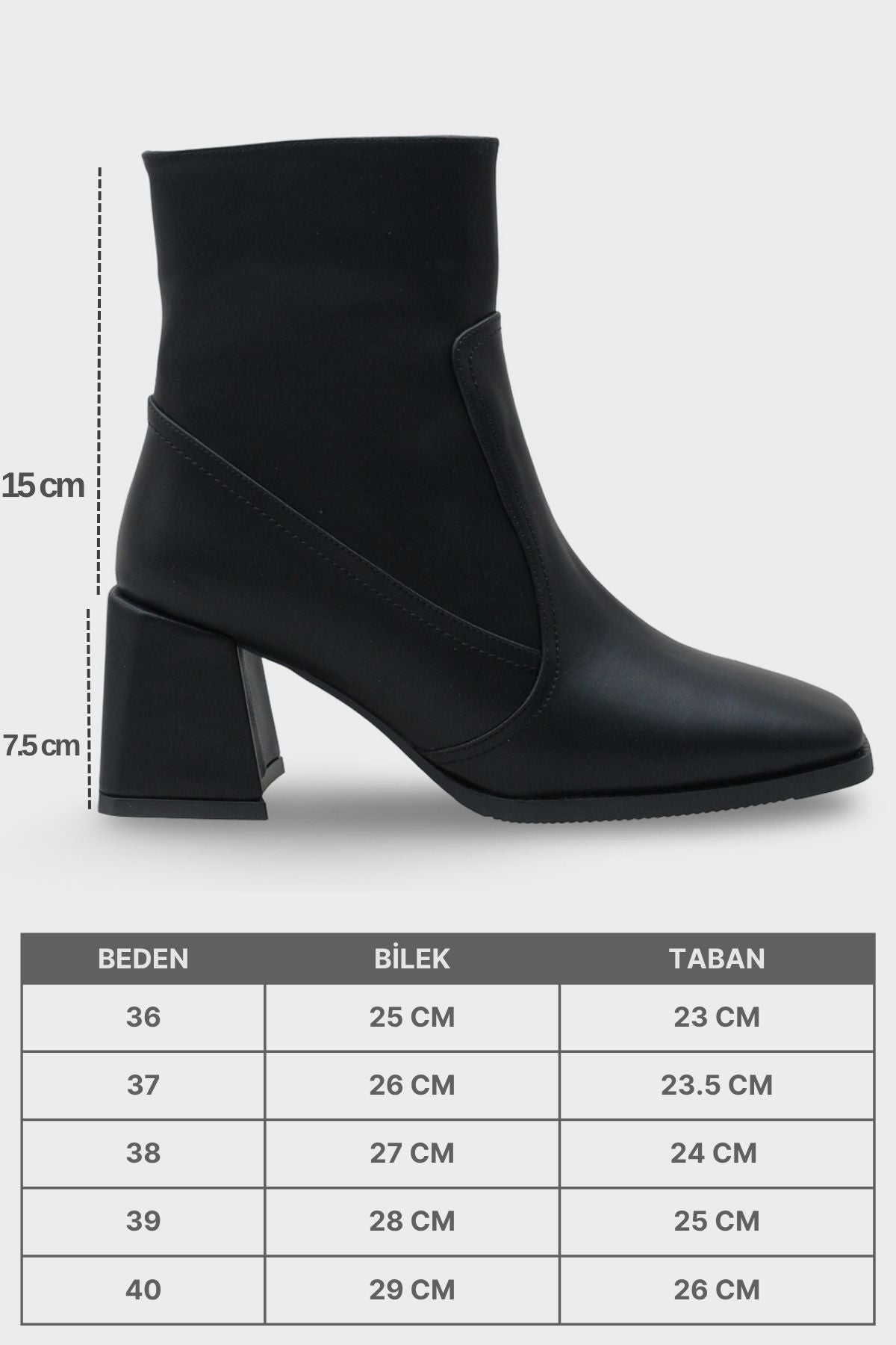 Anjela Küt Burunlu Yandan Fermuarlı Kadın Bot