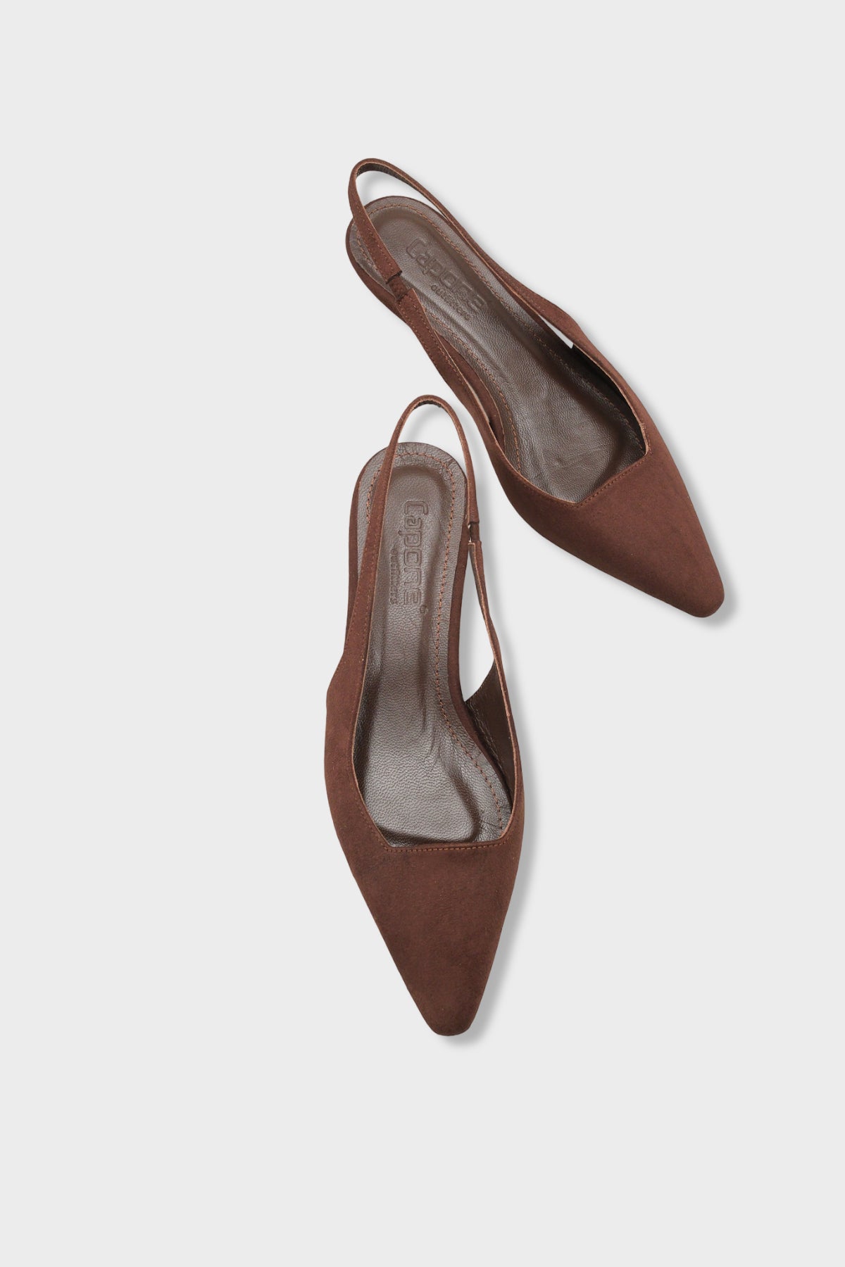 Ricki Hakiki Deri Astarlı Sivri Burunlu Orta Topuklu Süet Görünümlü Arkası Açık Kadın Ayakkabı