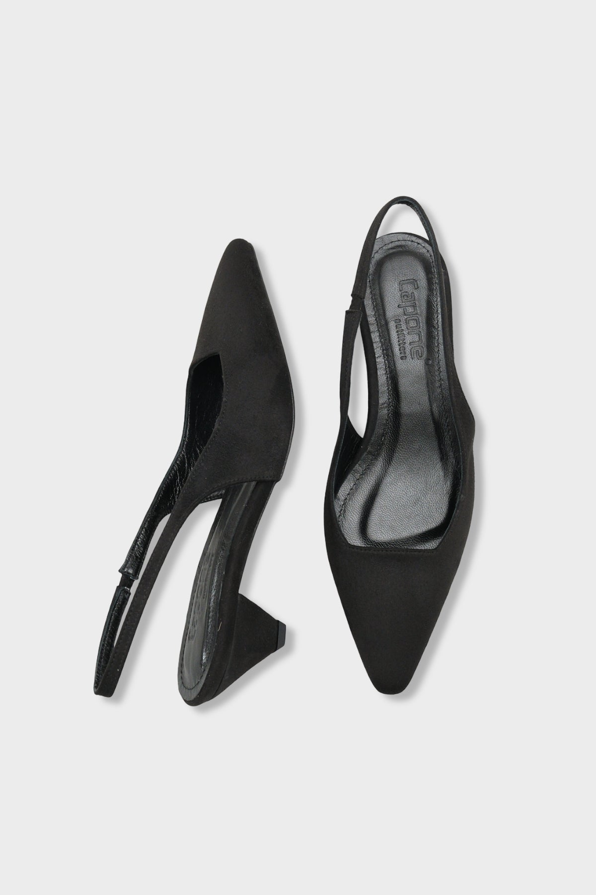 Ricki Hakiki Deri Astarlı Sivri Burunlu Orta Topuklu Süet Görünümlü Arkası Açık Kadın Ayakkabı