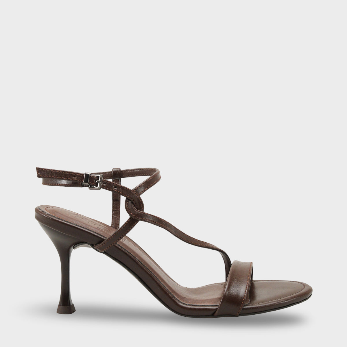 Corilla Yuvarlak Burunlu Orta Topuklu Bilekten Bantlı Kadın Şık Ayakkabı