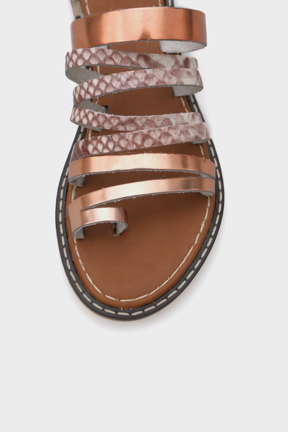 Lyssa Baş Parmak Detaylı Bantlı Kadın Terlik