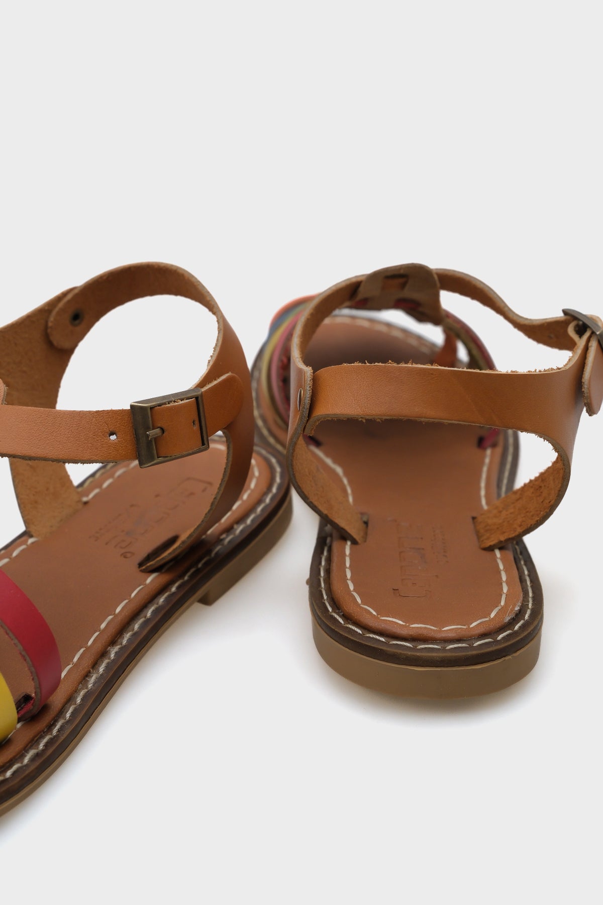 Daphne Yuvarlak Burunlu Gladyatör Bantlı Kadın Deri Sandalet