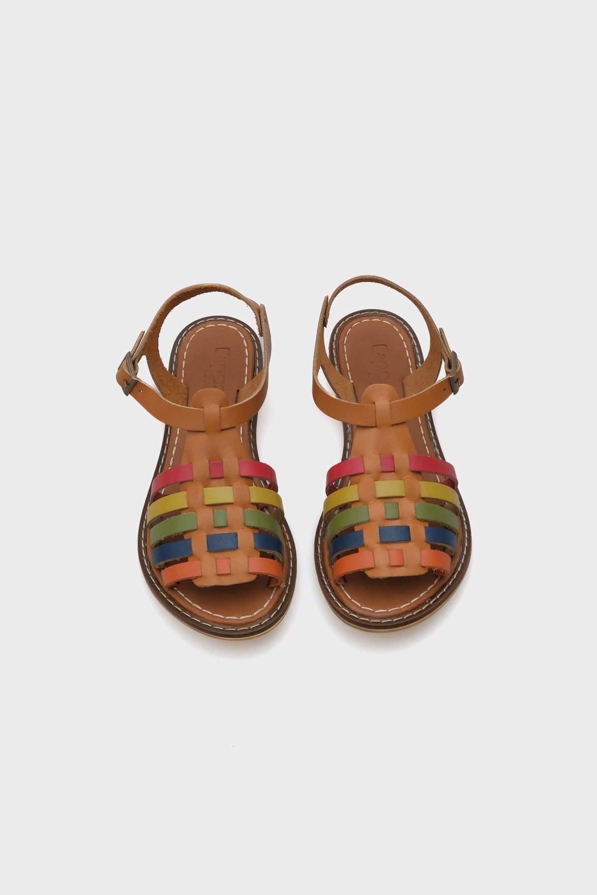 Daphne Yuvarlak Burunlu Gladyatör Bantlı Kadın Deri Sandalet