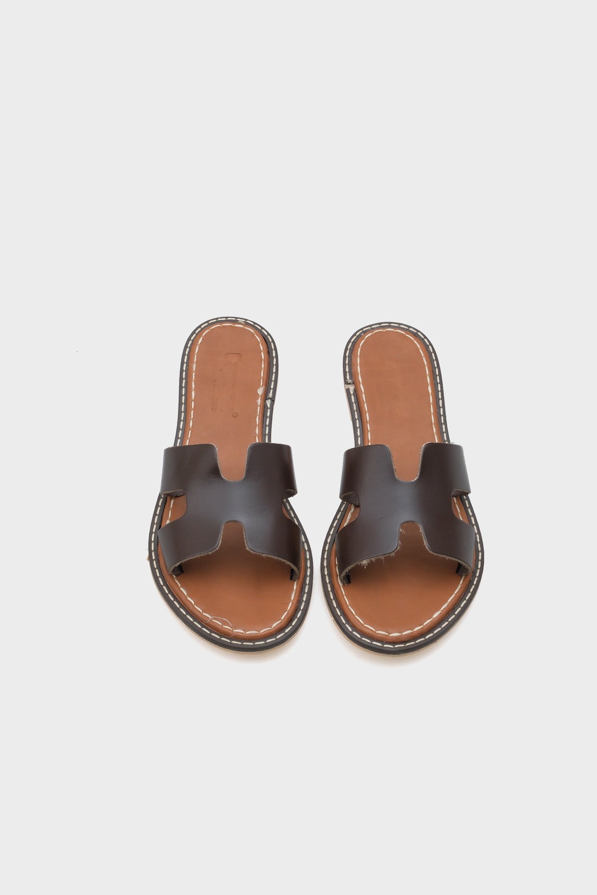 Madelin H Bantlı Kadın Deri Terlik