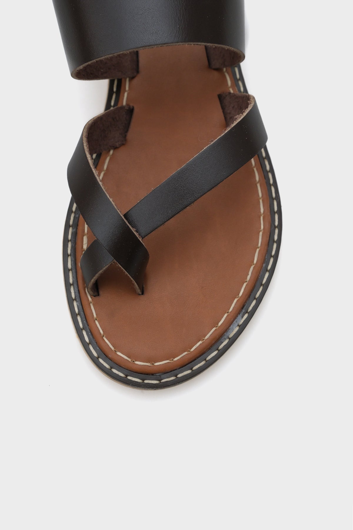 Mag Tek Bant Parmak Arası Deri  Kadın Terlik