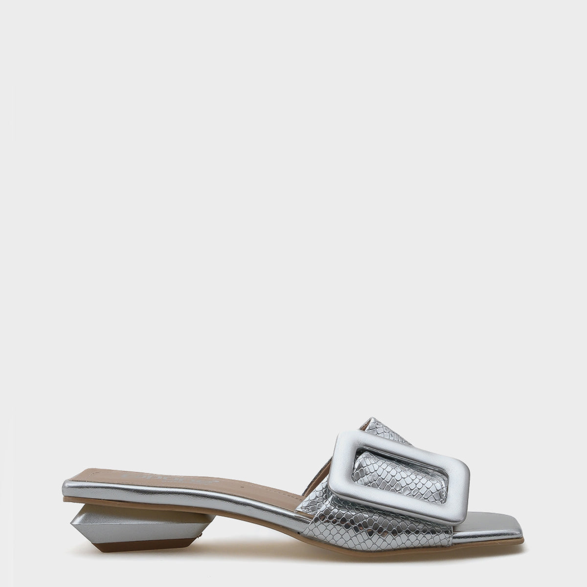Malia Kısa Topuklu Tokalı Rugan Kroko Kadın Terlik