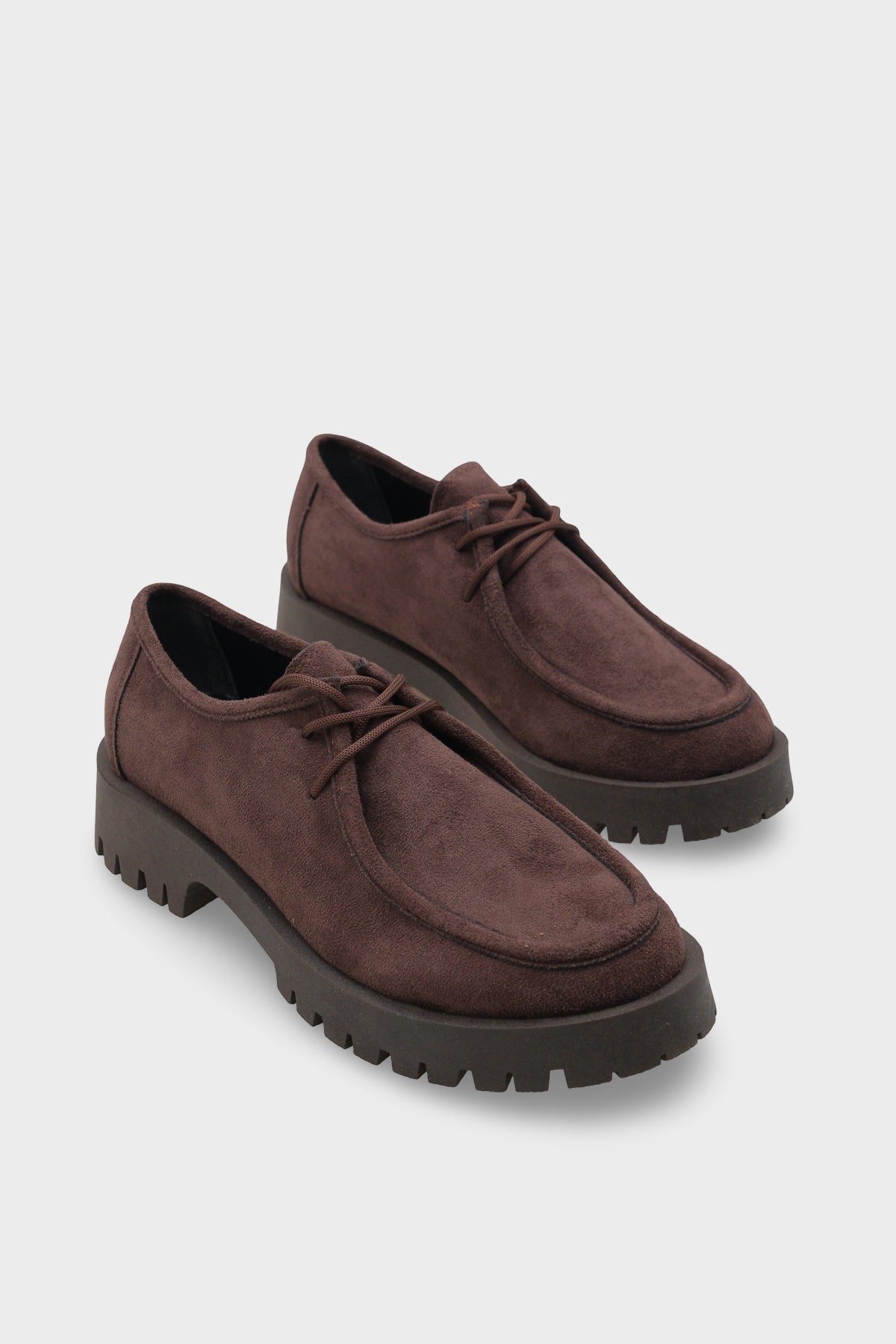 Trak Tabanlı Süet Kadın Loafer Ayakkabı