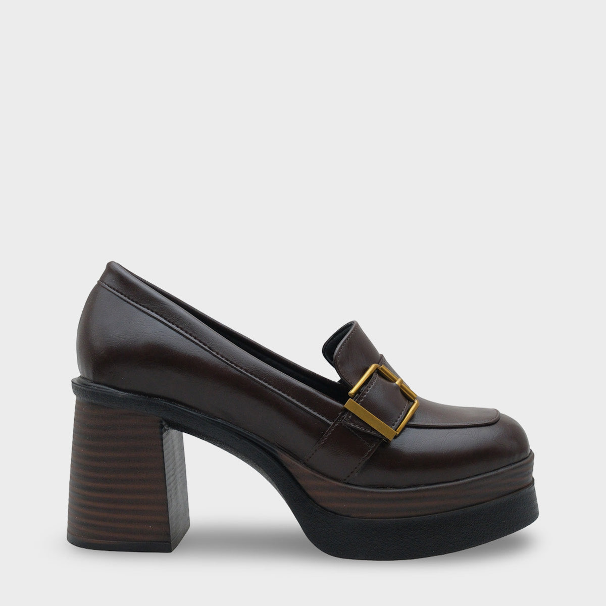 Rowena Yüksek Tabanlı Topuklu Tokalı Loafer Kadın Ayakkabı