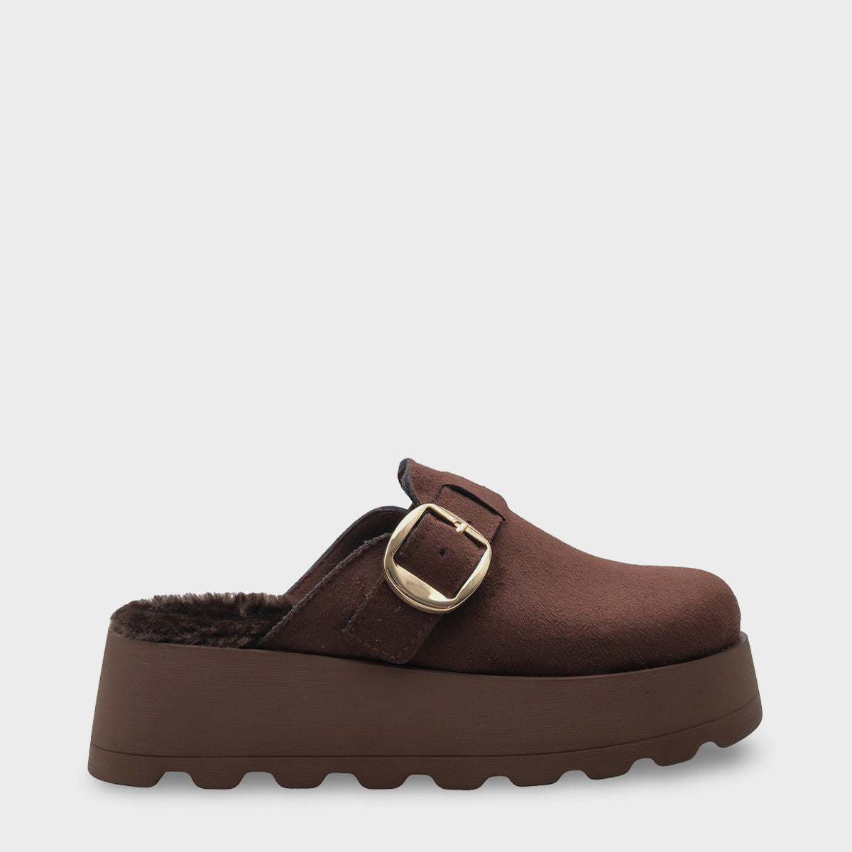 Leticia Kürklü Süet Görünümlü Kadın Sabo